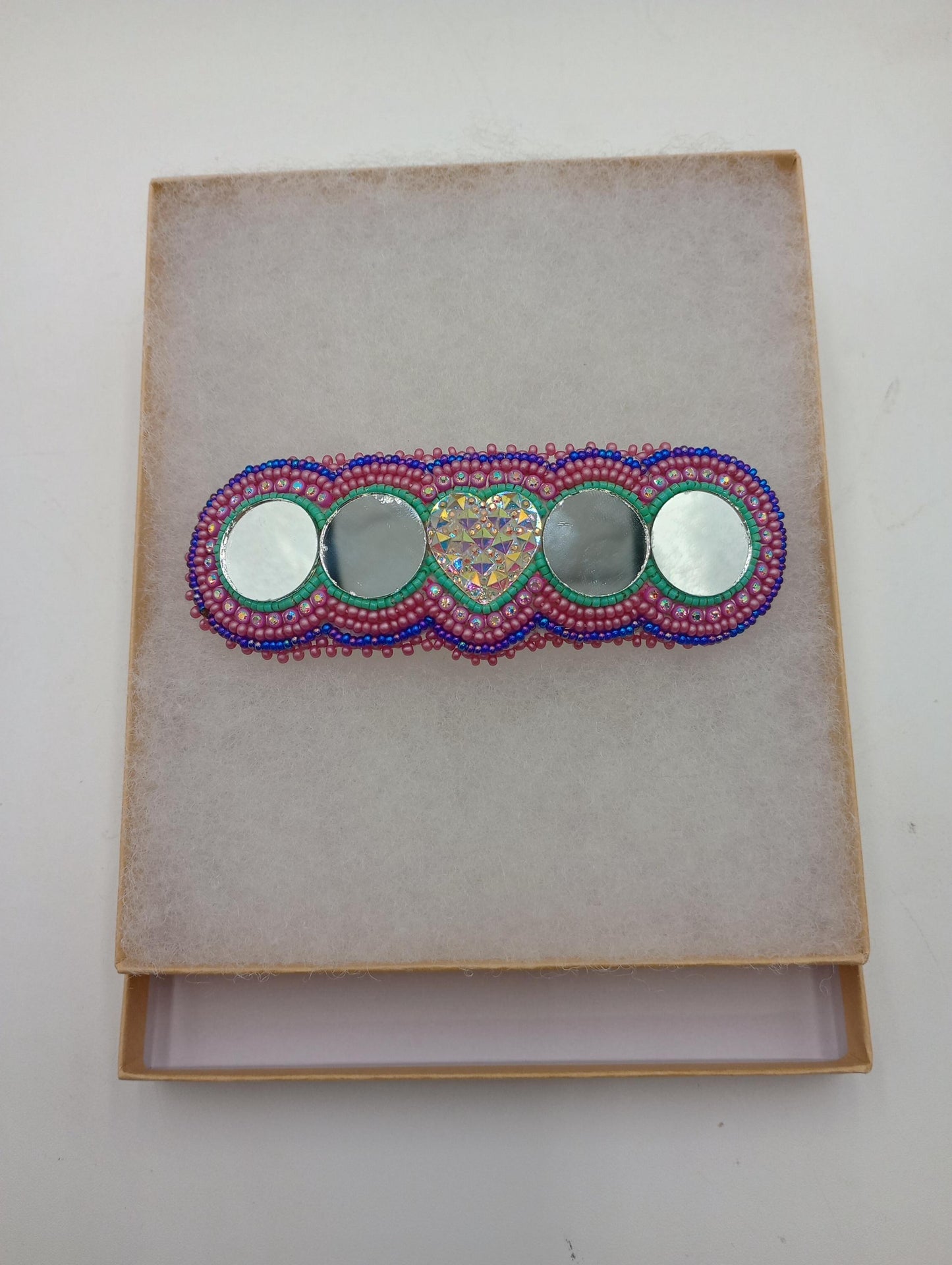 Hand Beaded Barrette Ojibwe Anishinaabe Made