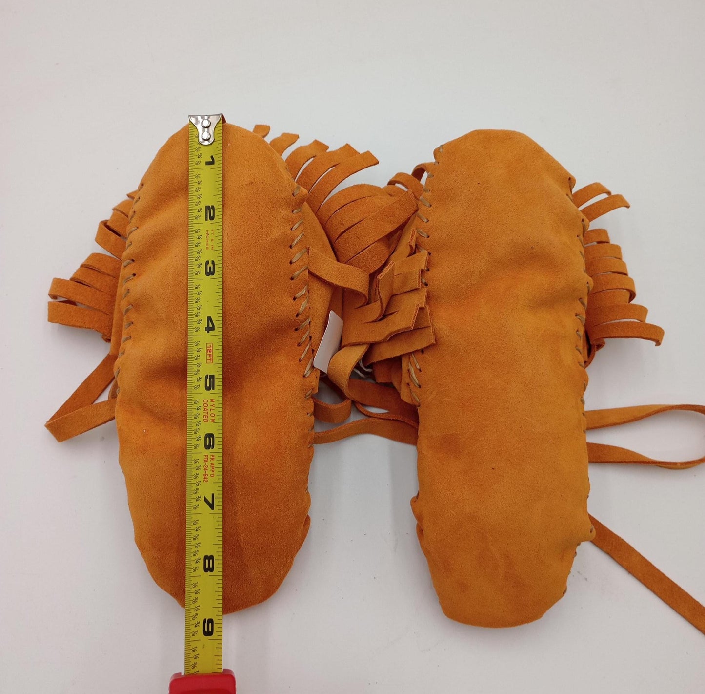 Handmade Leather Moccasins: Anishinaabe/Ojibwe Artisan Crafted - Women's Size 8