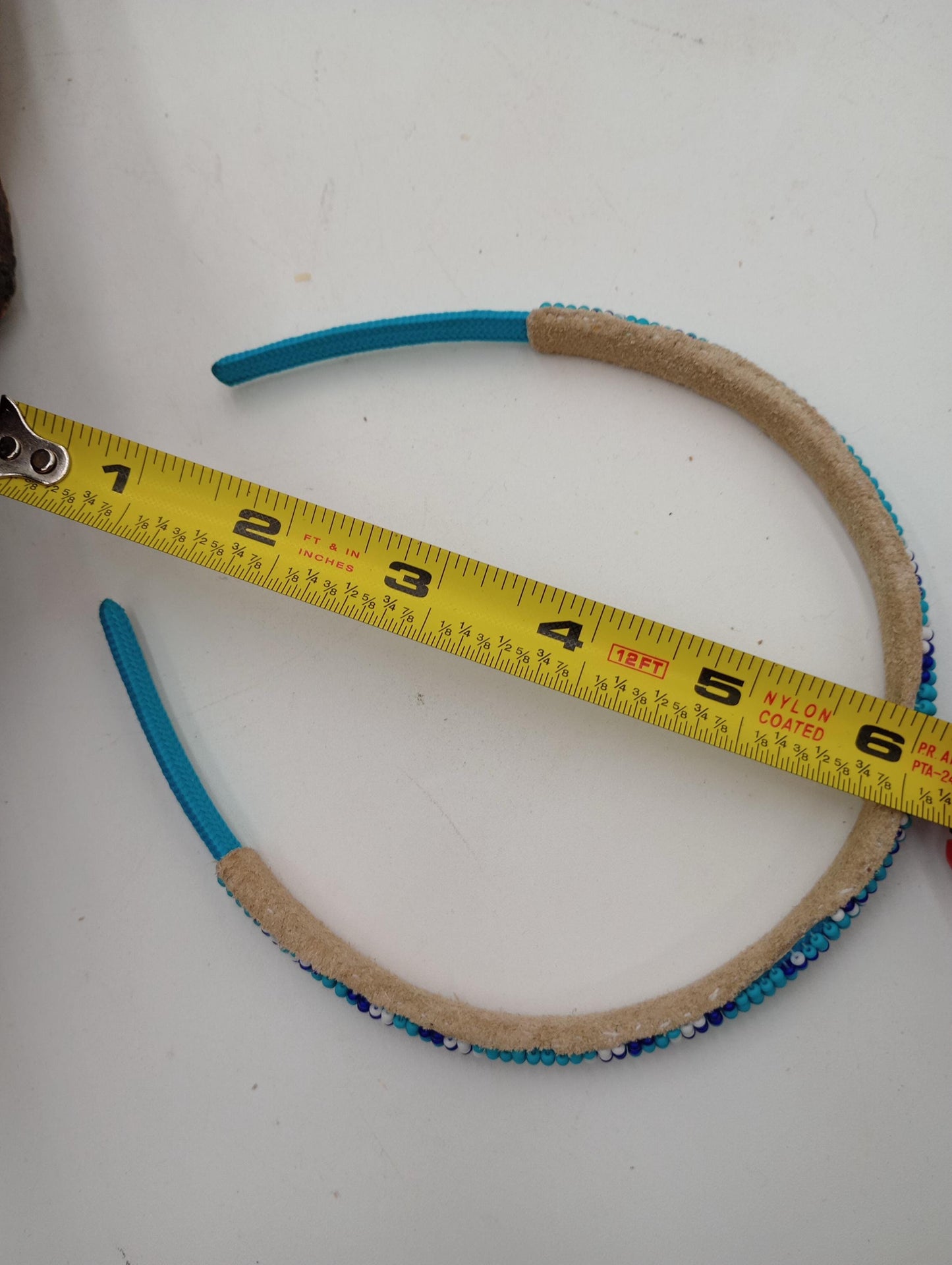 Hand Beaded Head Band – Ojibwe Anishinaabe Design, 4 Inch