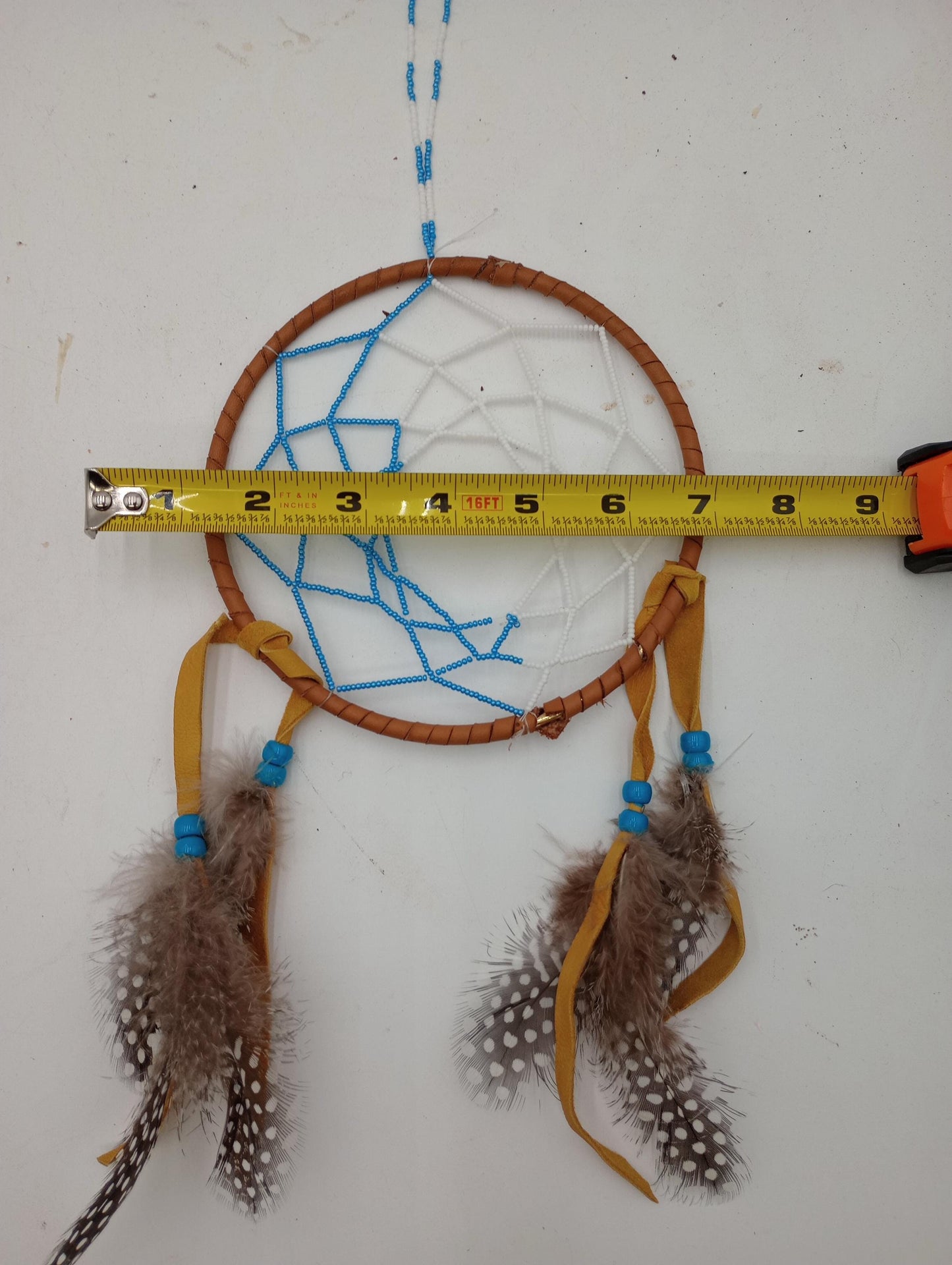 Gorgeous Hand Crafted Dreamcatcher with Beaded Web - Anishinaabe/Ojibwe Made - Free Shipping