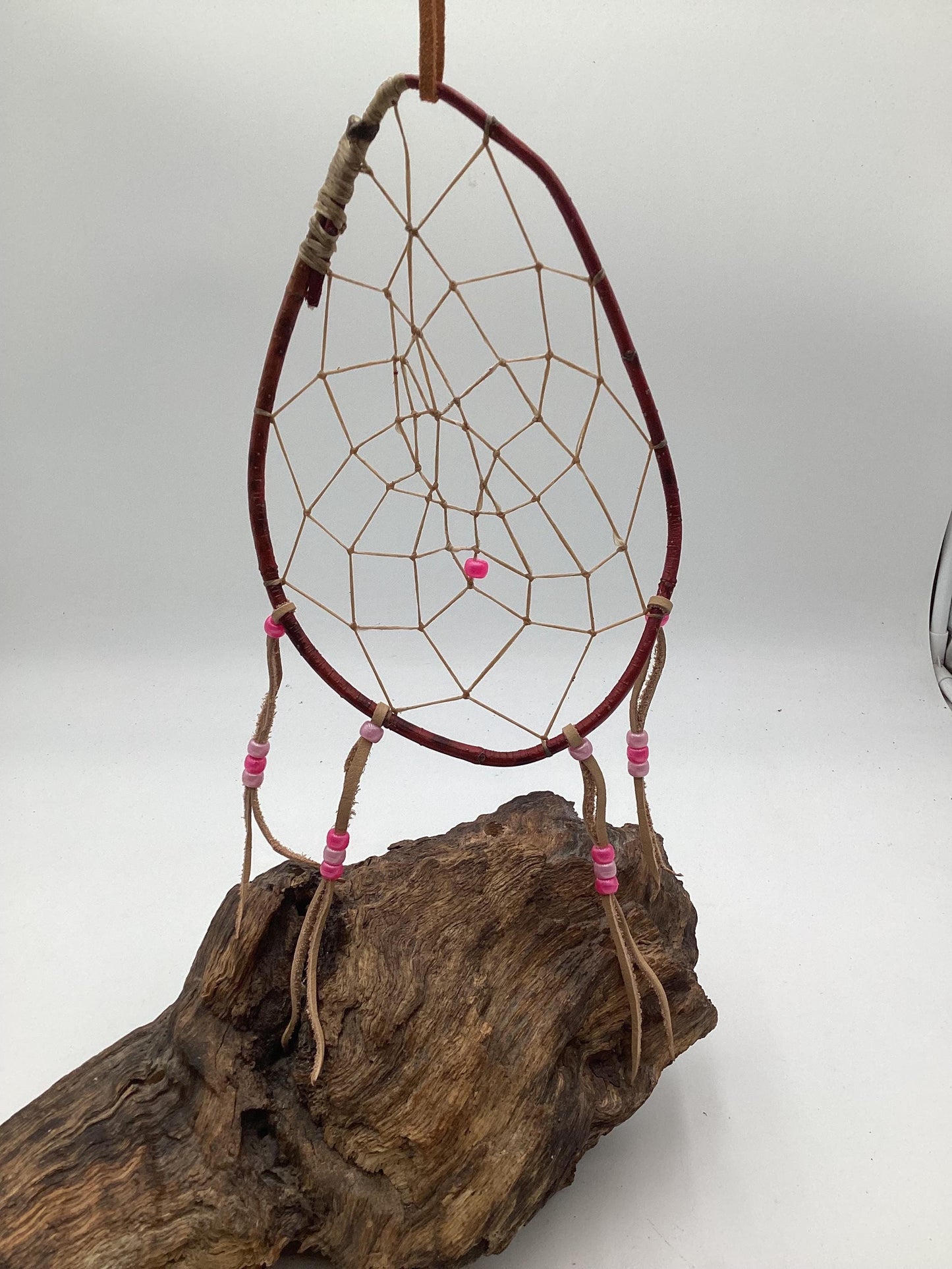 Authentic Handmade Red Willow Dream Catcher - Anishinaabe/Ojibwe