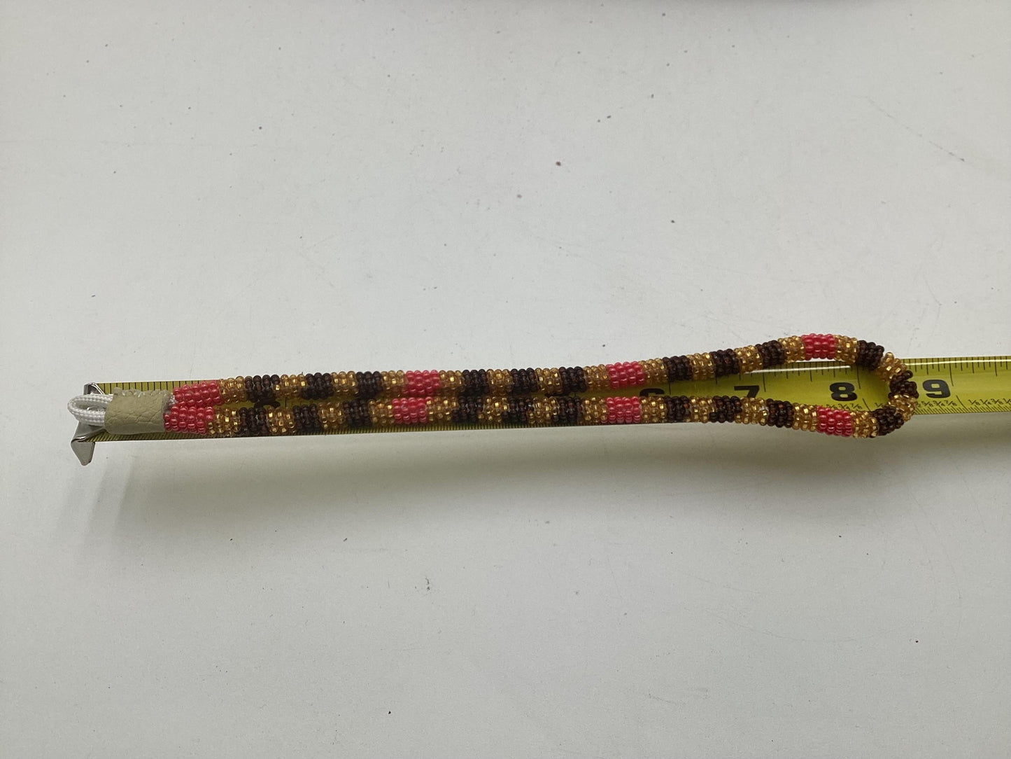 Hand Beaded Keychain Wristlet – Anishinaabe/Ojibwe Made
