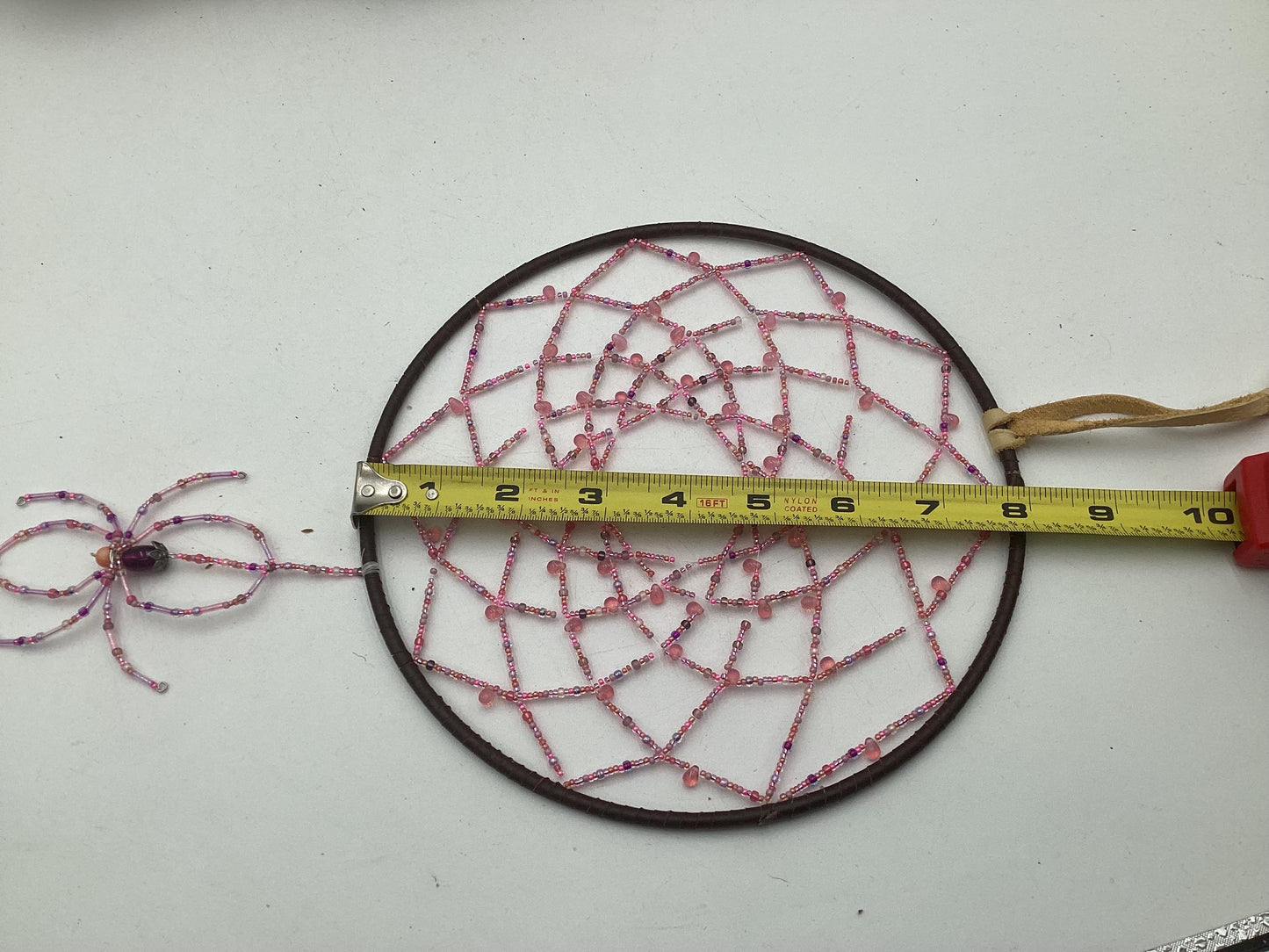 Hand Beaded Spider Web Dreamcatcher - Authentic Anishinaabe/Ojibwe Beadwork - Free Shipping