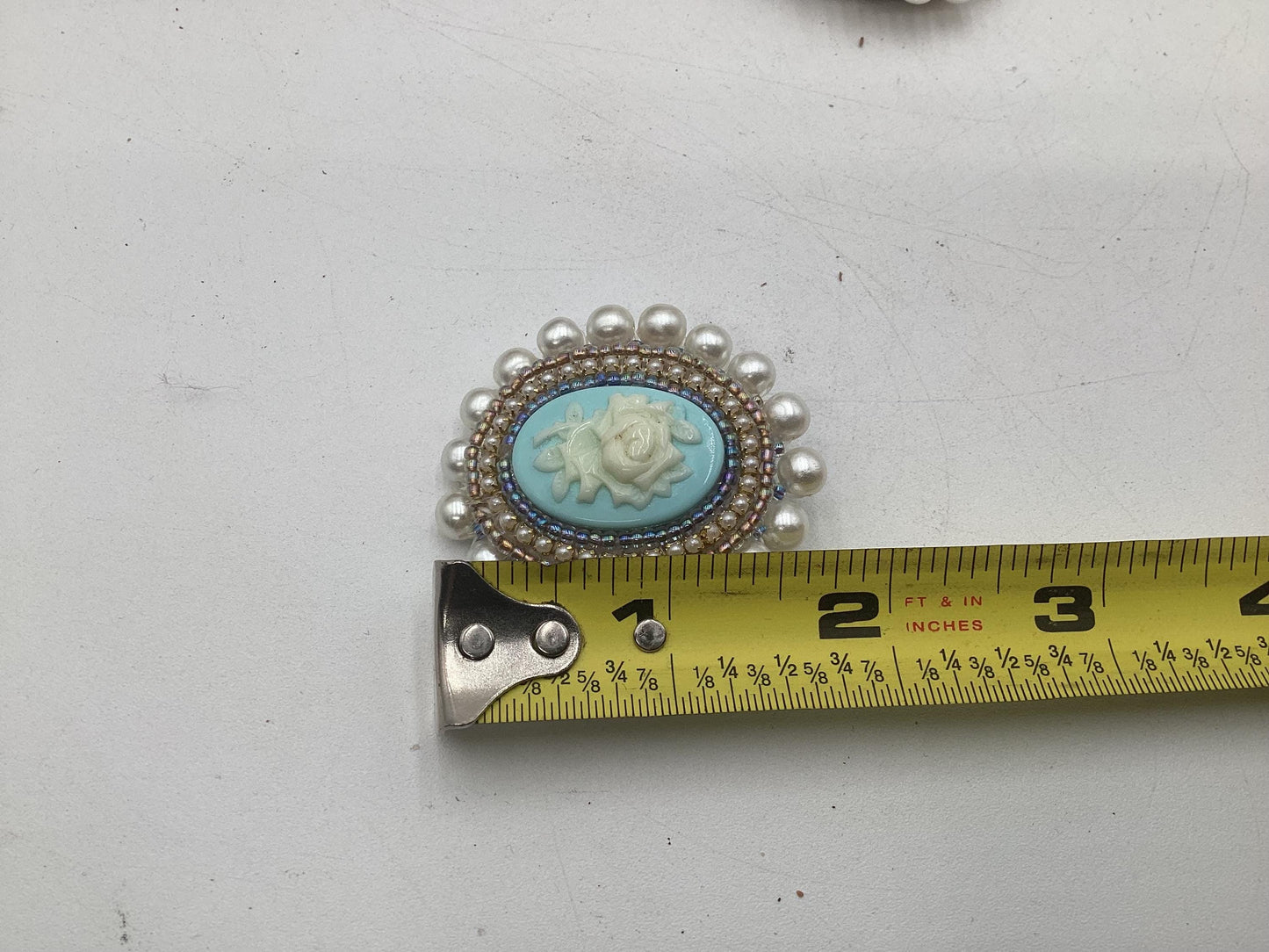 Hand Beaded Pearl Bead Earrings: Anishinaabe/Ojibwe Beadwork