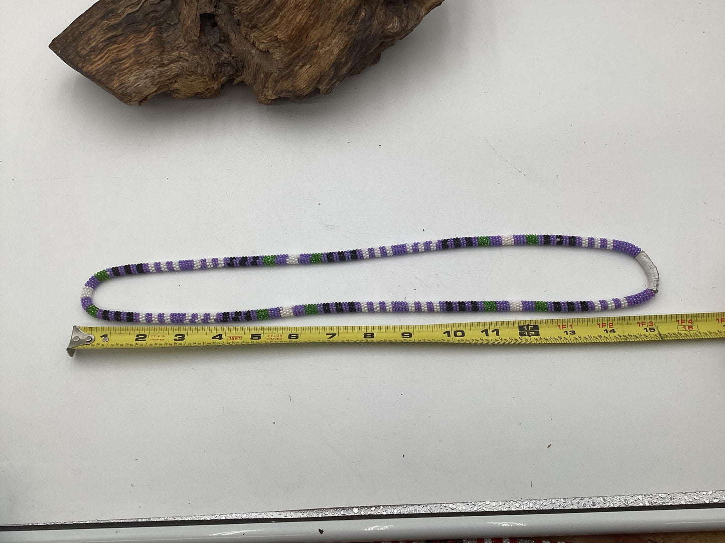 Hand Beaded Rope Necklace - Anishinaabe/Ojibwe Made- Free Shipping