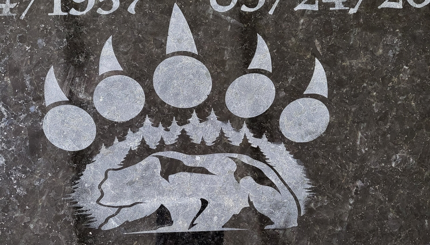 Burial Stone - Customized Granite and Concrete Grave Marker - Onsite PIck-up only