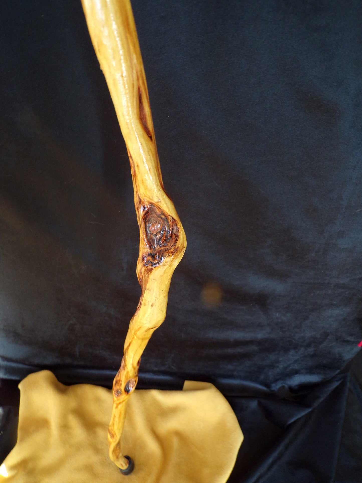 58 Inch Diamond Willow Hiking Stick: Hand Carved Ojibwe Staff