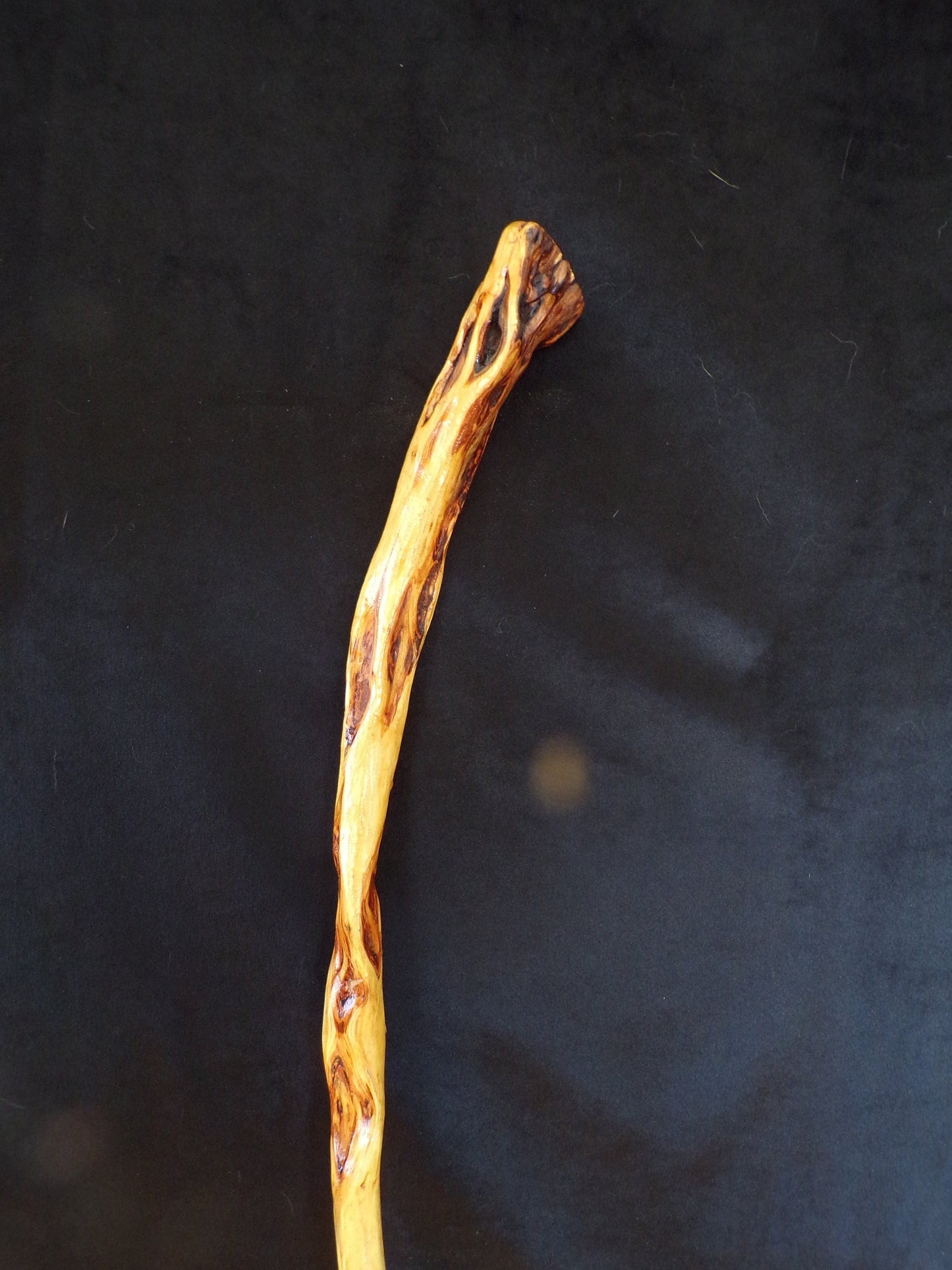 58 Inch Diamond Willow Hiking Stick: Hand Carved Ojibwe Staff