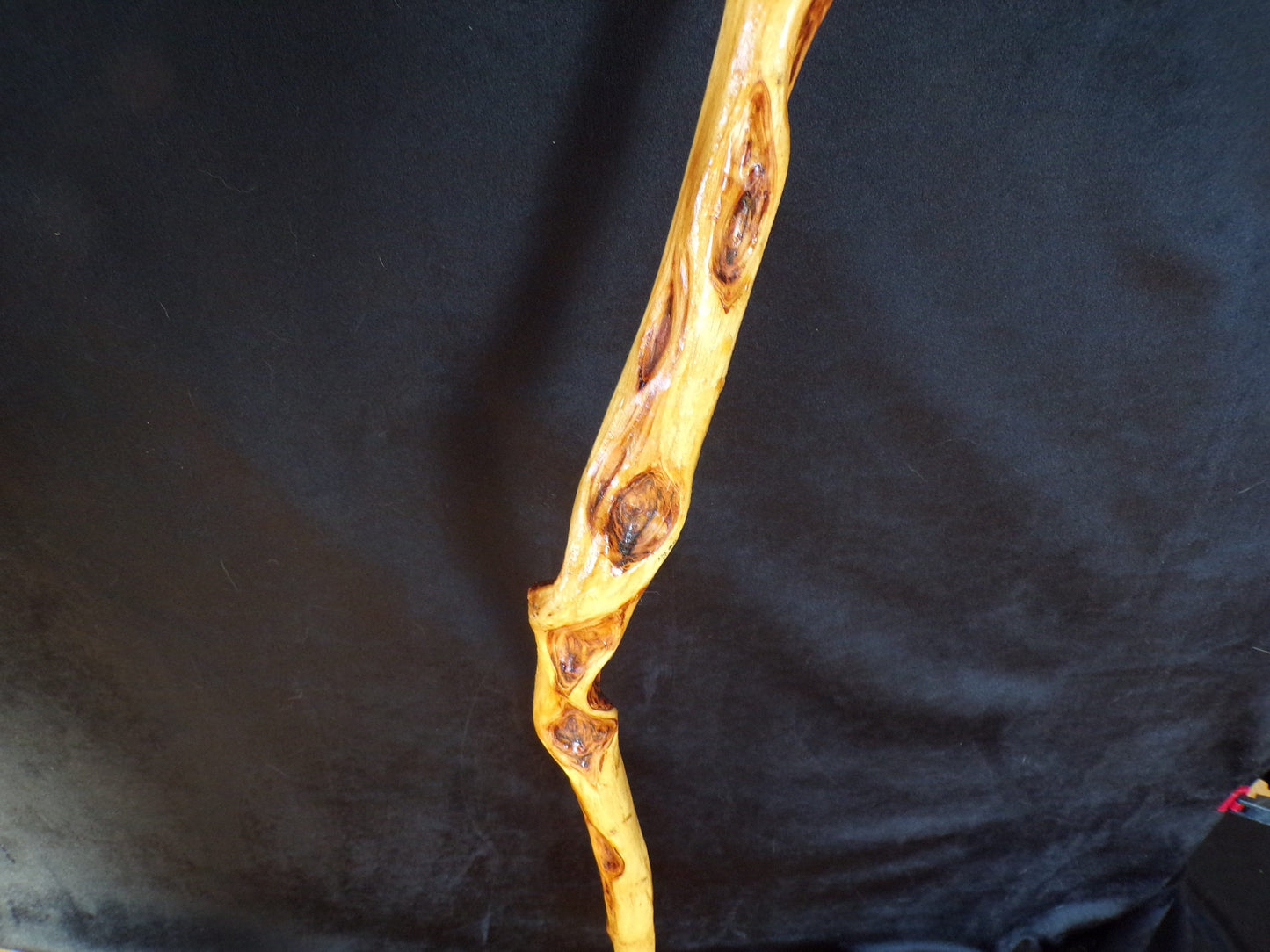 58 Inch Diamond Willow Hiking Stick: Hand Carved Ojibwe Staff