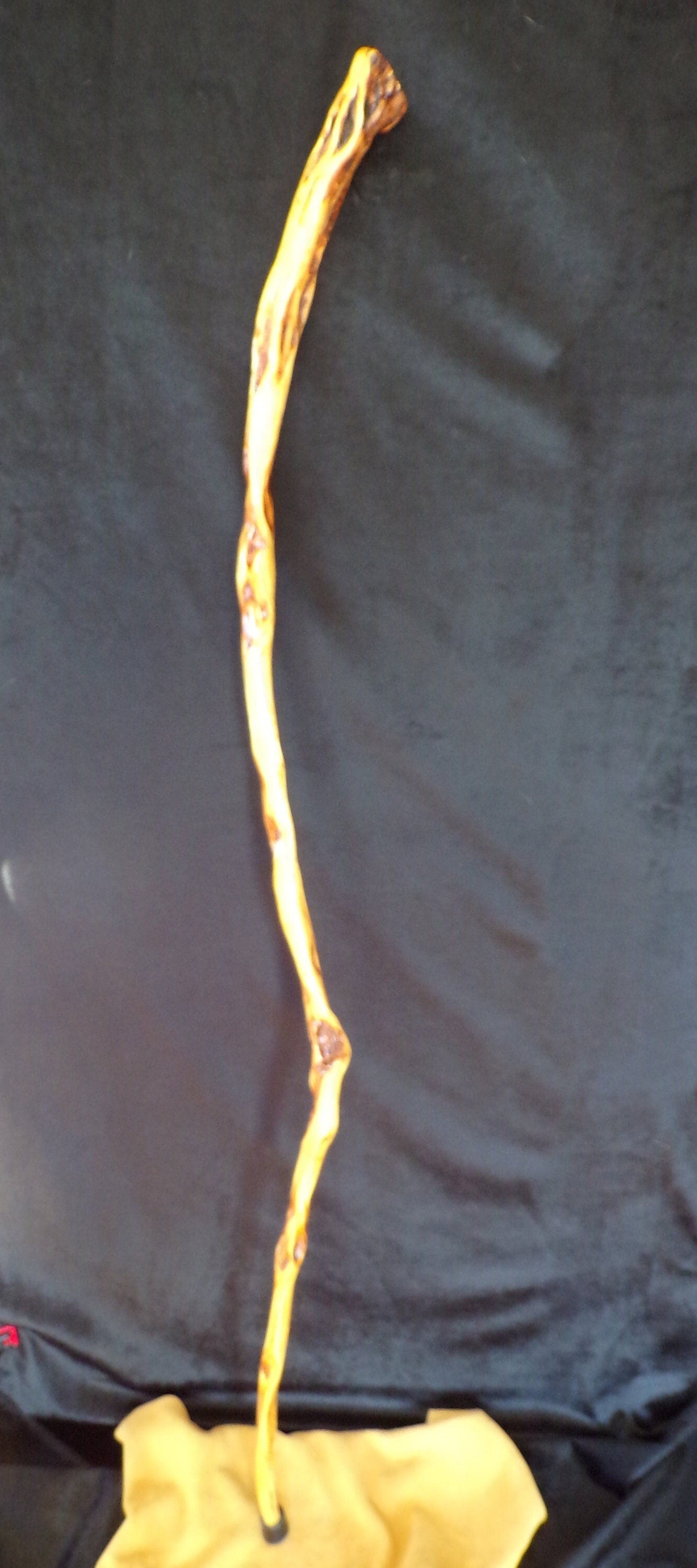 58 Inch Diamond Willow Hiking Stick: Hand Carved Ojibwe Staff