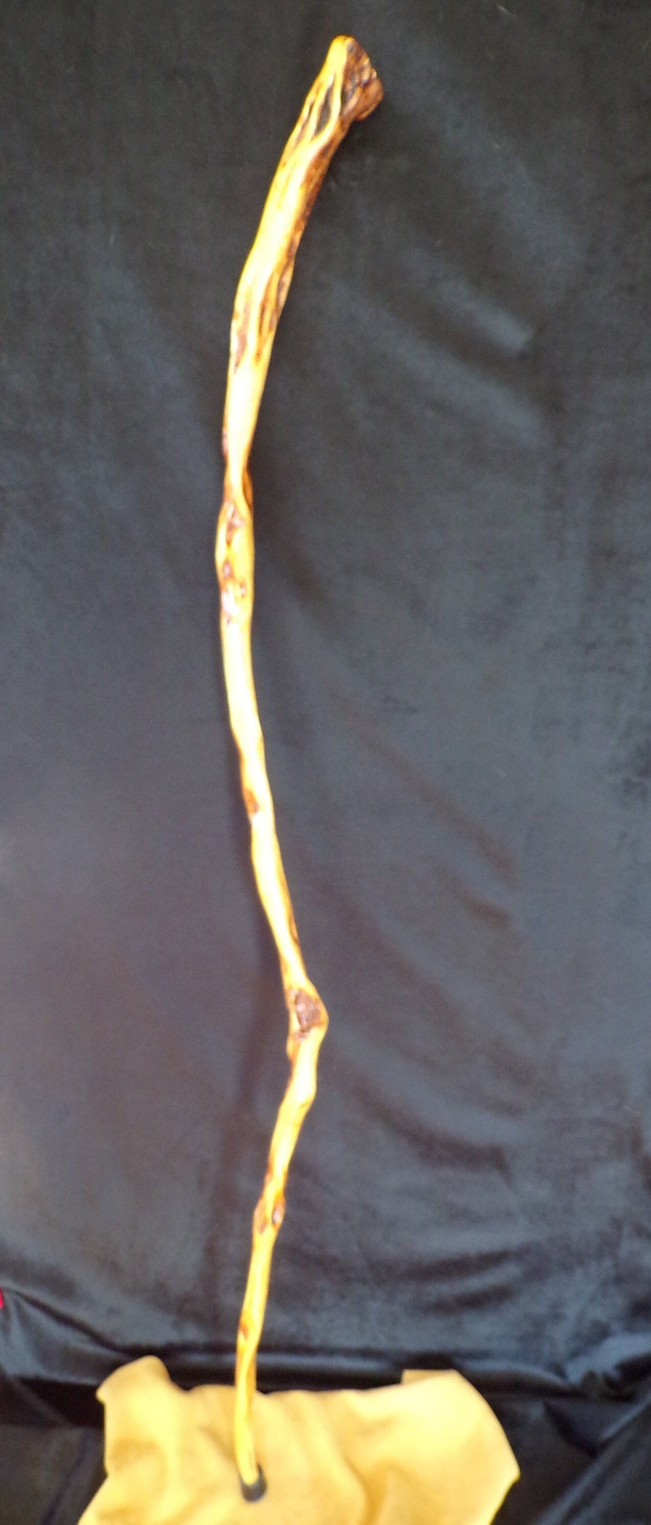 58 Inch Diamond Willow Hiking Stick: Hand Carved Ojibwe Staff