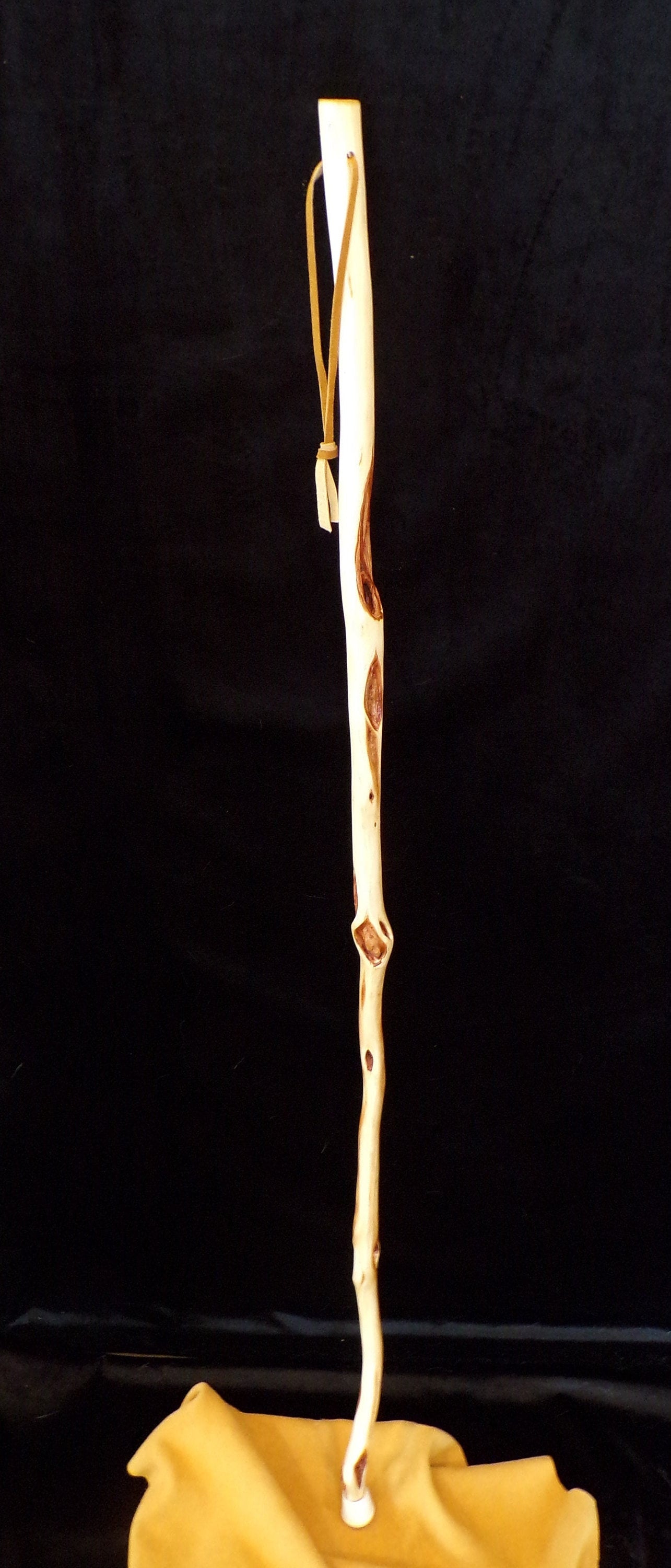 Hand Carved Diamond Willow Walking Stick - Anishinaabe Made
