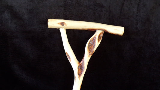 40 Inch Diamond Willow Cane: Anishinaabe Hand Carved Walking Stick