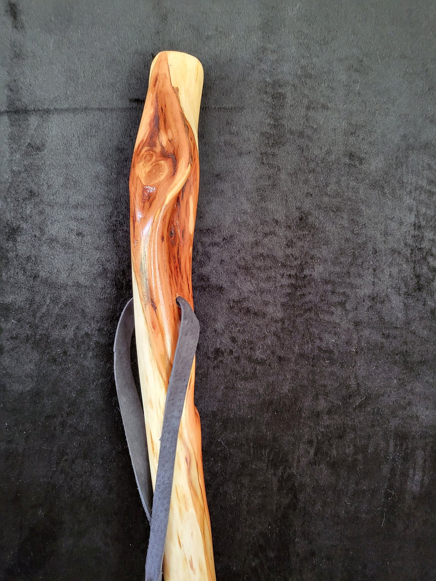 Hand Carved 63" Diamond Willow Staff With Beaded Tassel