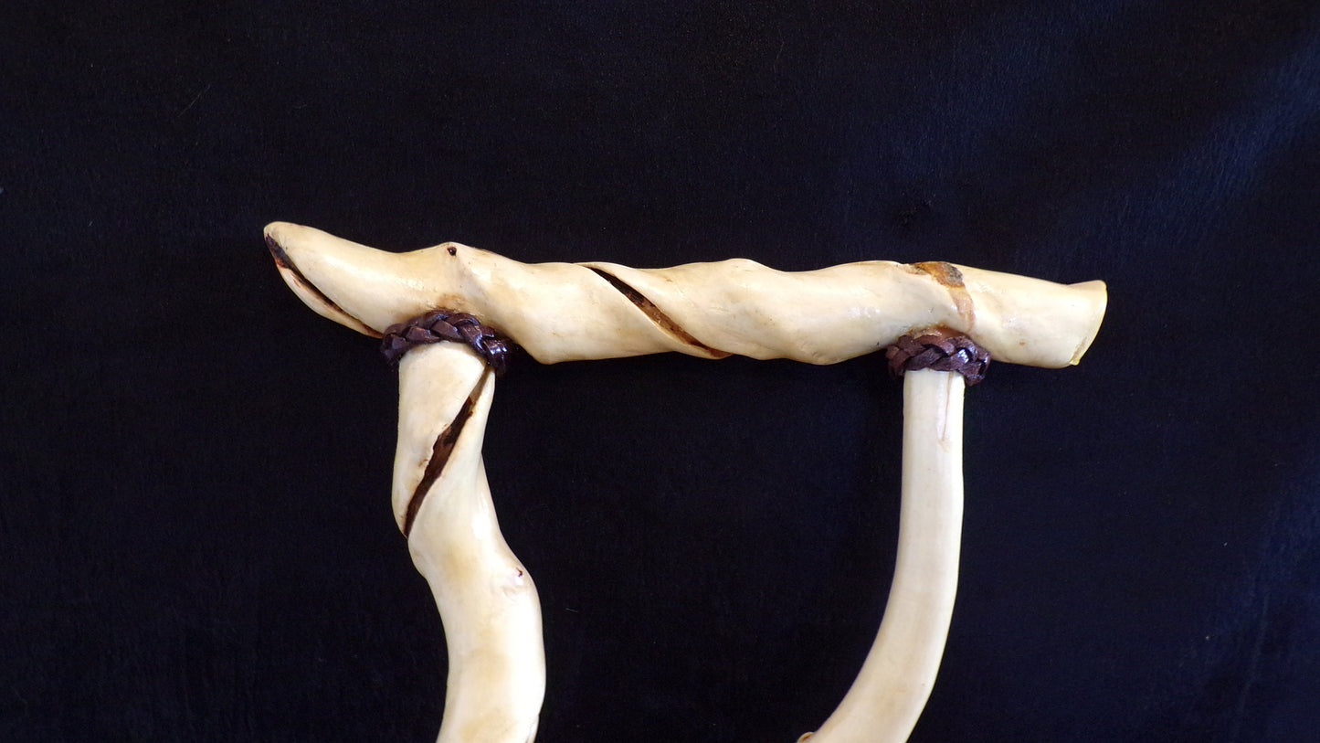 Hand Carved Twisted Maple Cane - Ojibwe Made - 35 Inch