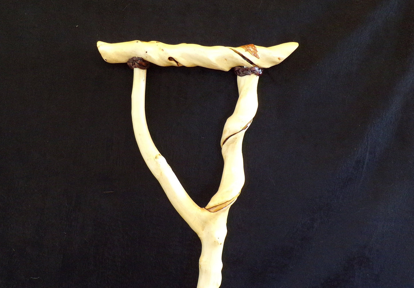 Hand Carved Twisted Maple Cane - Ojibwe Made - 35 Inch