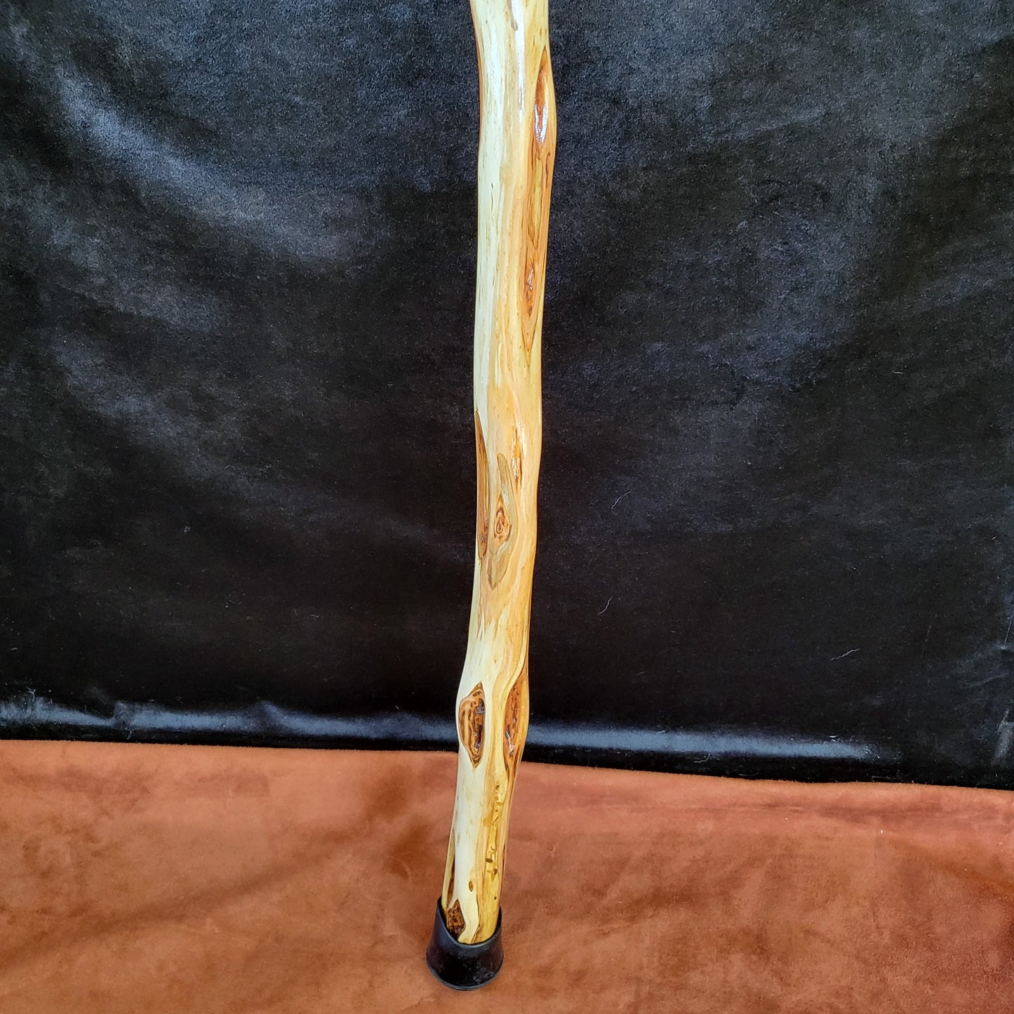 60 Inch Diamond Willow Hiking Staff: Hand Carved Ojibwe Beaded Tassel
