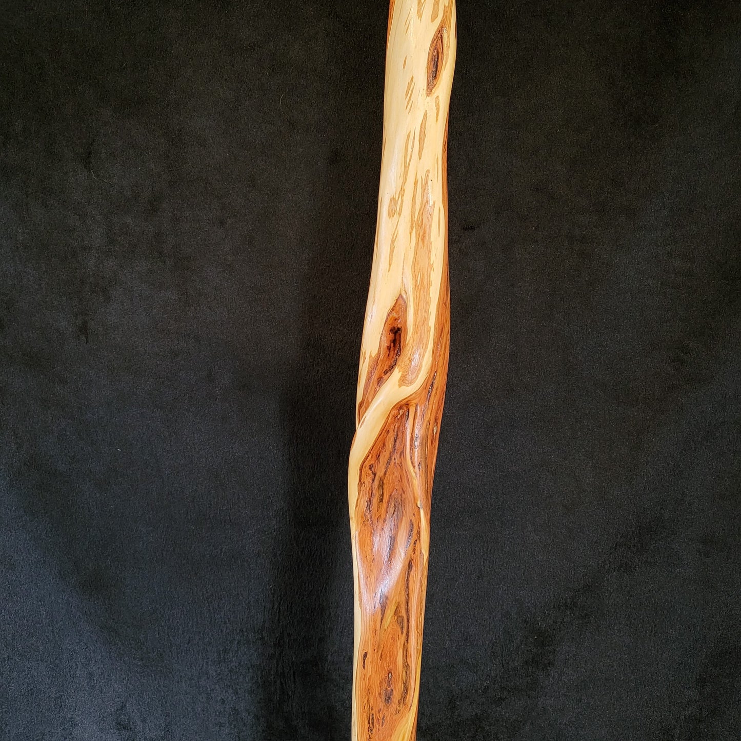 Hand Carved Diamond Willow Hiking Stick - 57 Inch Ojibwe Made