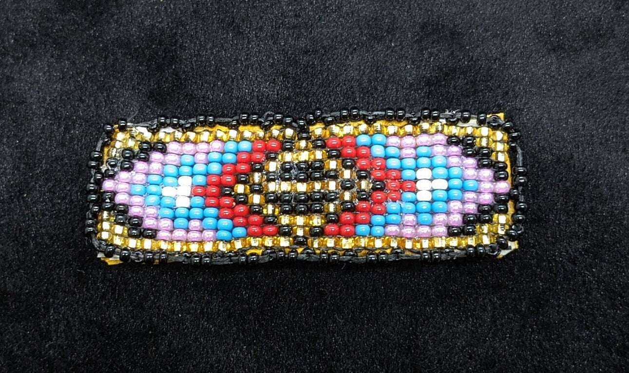 Ojibwe Beaded Hair Barrette: Handcrafted Artisan Hair Clip