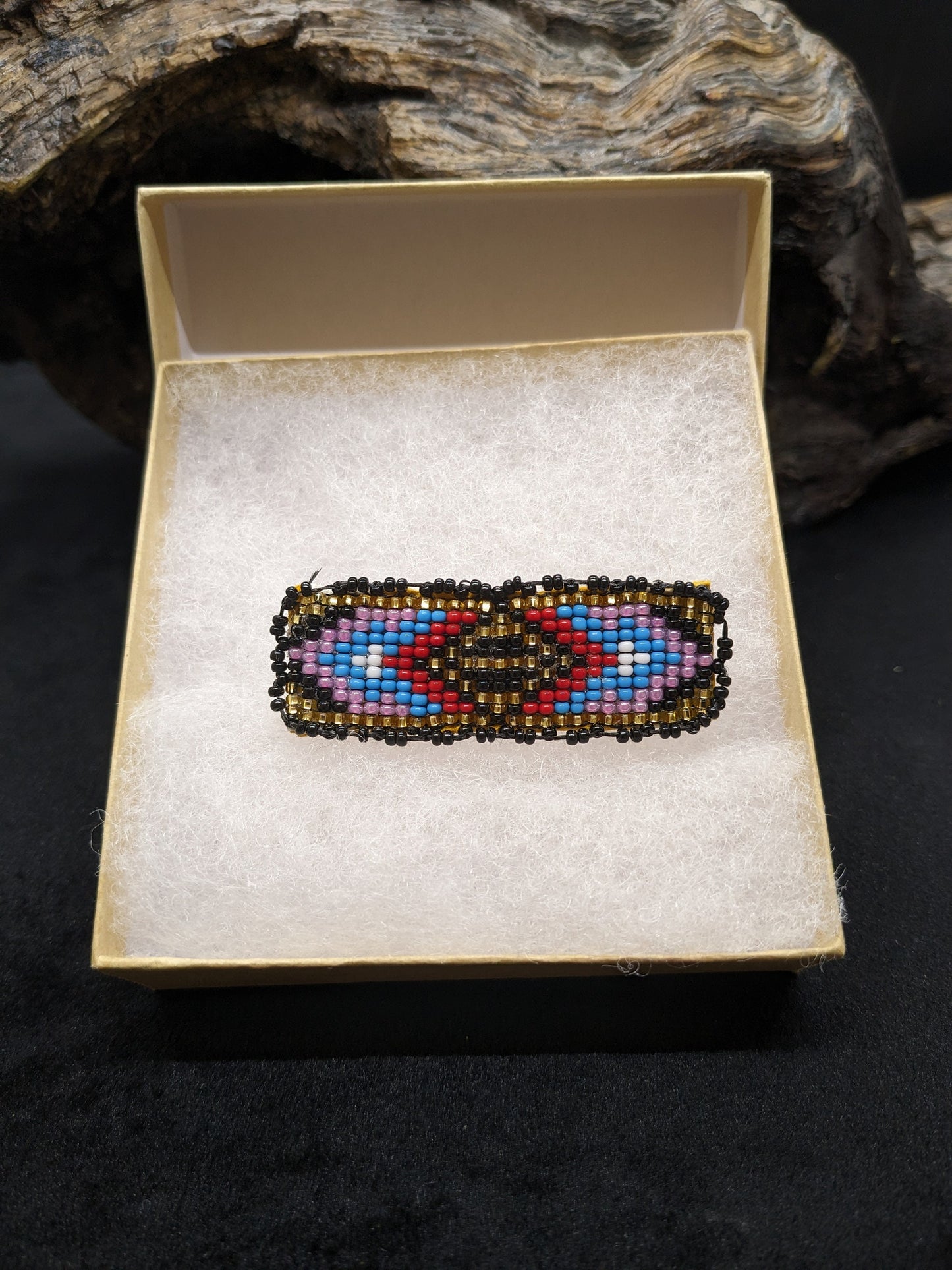 Ojibwe Beaded Hair Barrette: Handcrafted Artisan Hair Clip