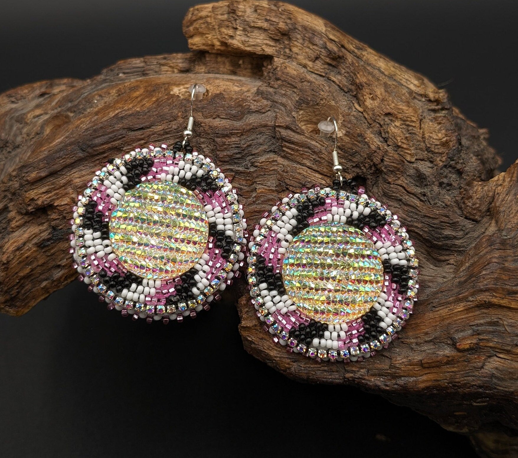 Star light Shimmering Earrings- Anishinaabe/ Ojibwe Made