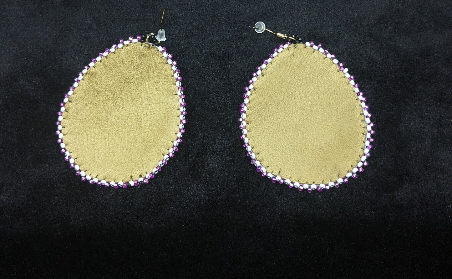 Hand-Beaded Teardrop Earrings: Ojibwe/Anishinaabe Made with Czech Glass