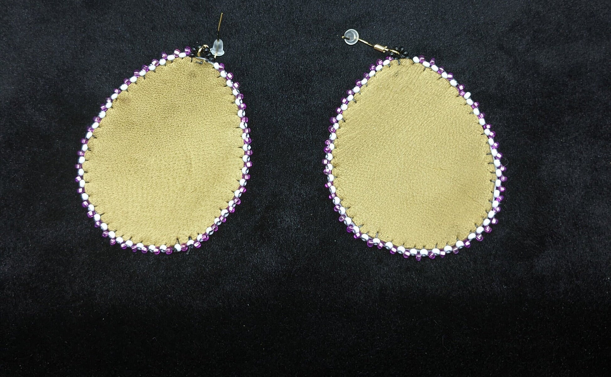 Hand-Beaded Teardrop Earrings: Ojibwe/Anishinaabe Made with Czech Glass