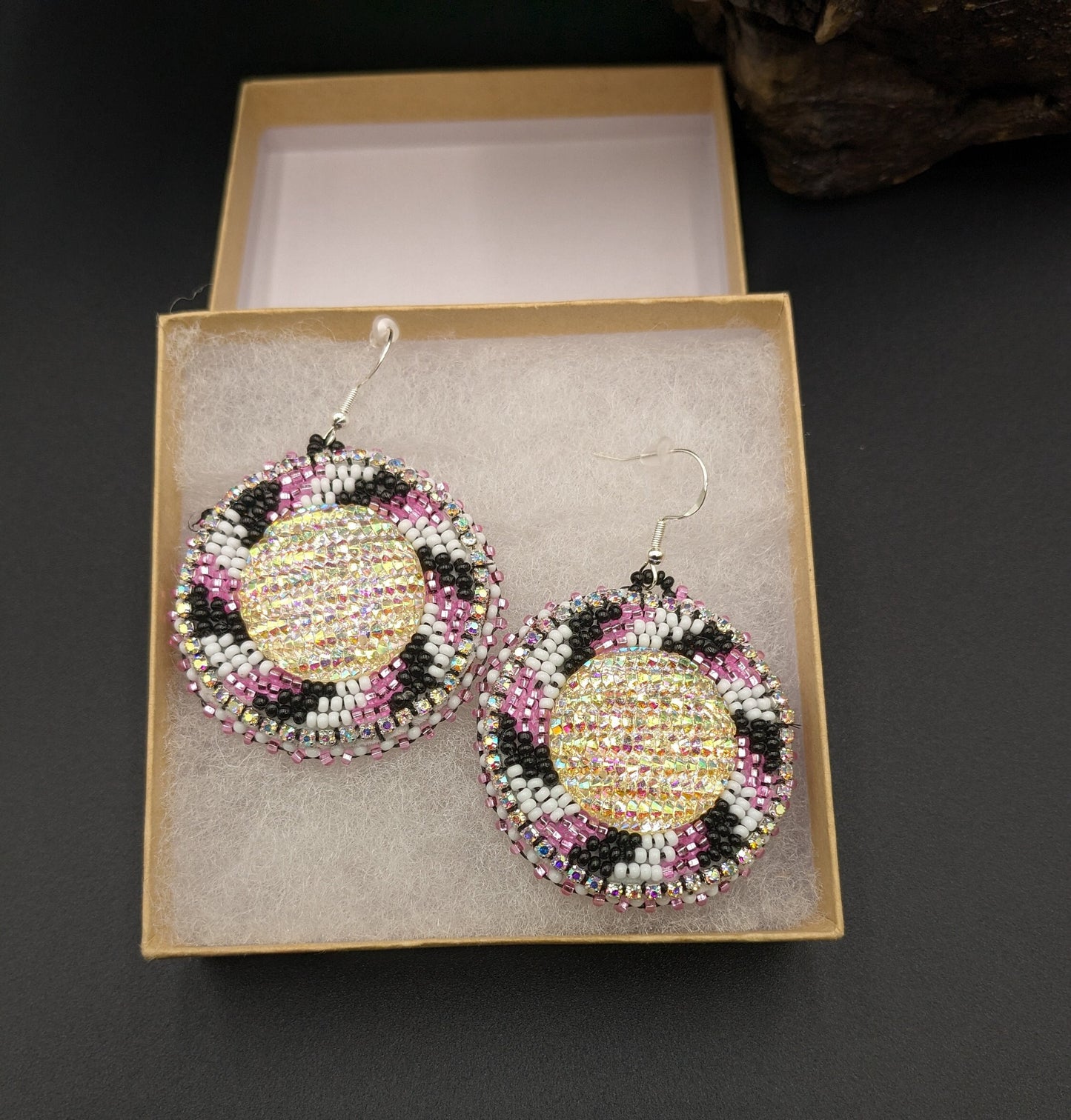 Star light Shimmering Earrings- Anishinaabe/ Ojibwe Made