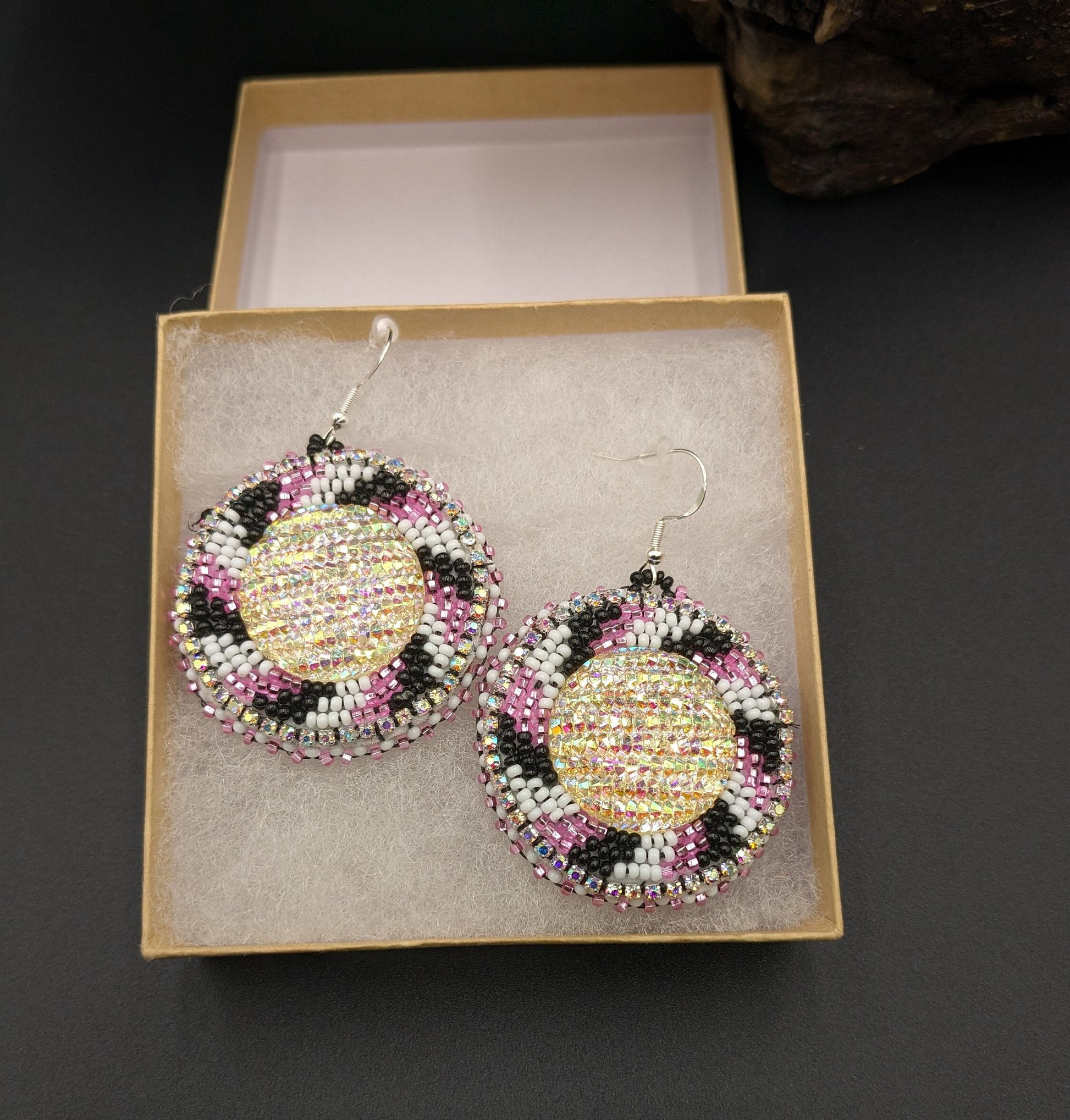 Star light Shimmering Earrings- Anishinaabe/ Ojibwe Made