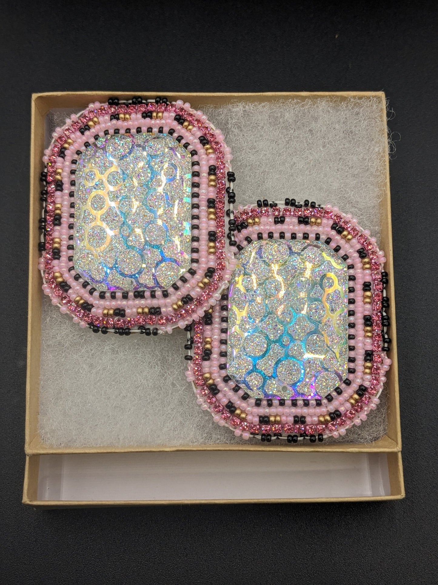 Strawberry Celebration - Hand Beaded Earrings