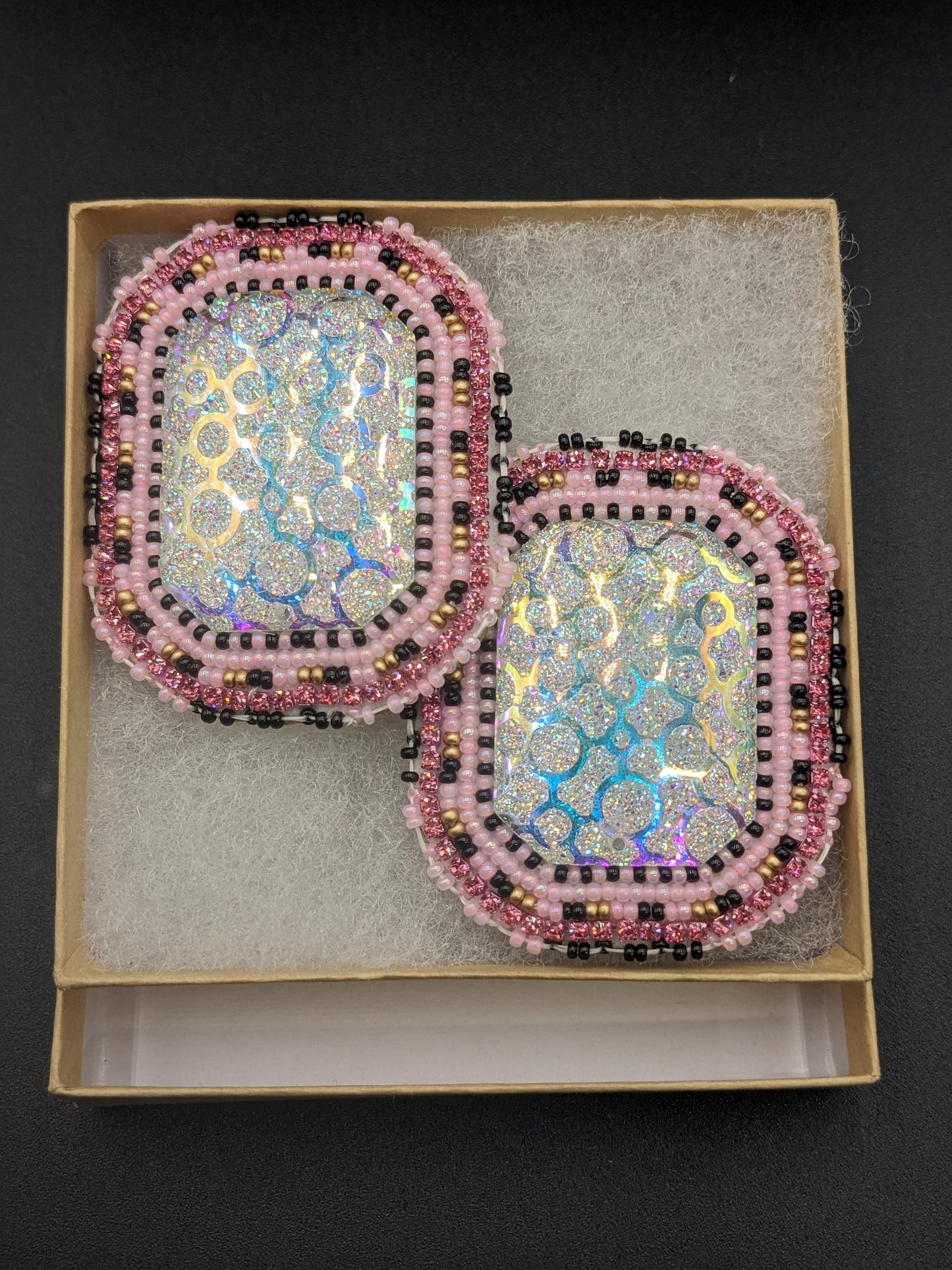 Strawberry Celebration - Hand Beaded Earrings