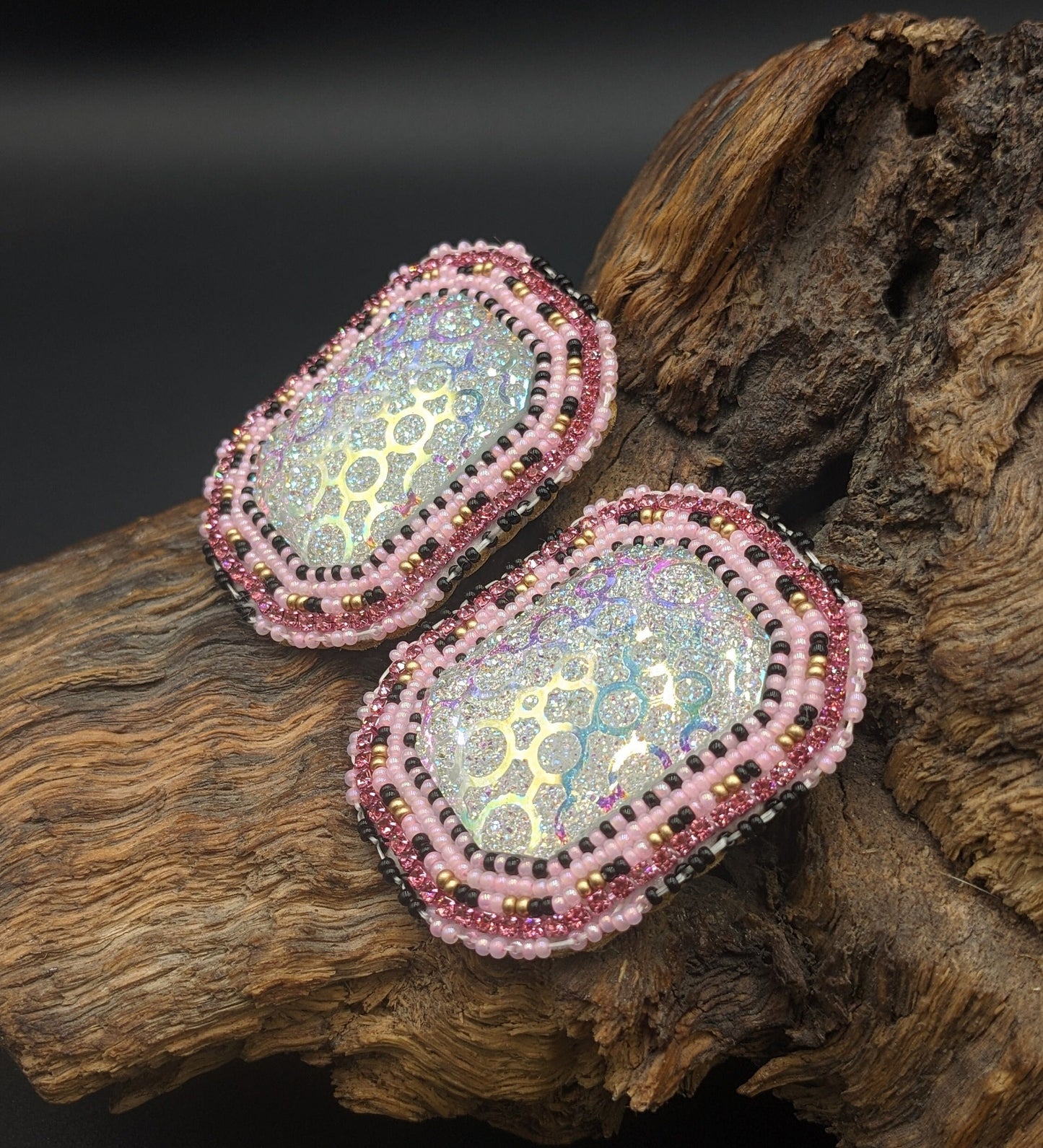 Strawberry Celebration - Hand Beaded Earrings