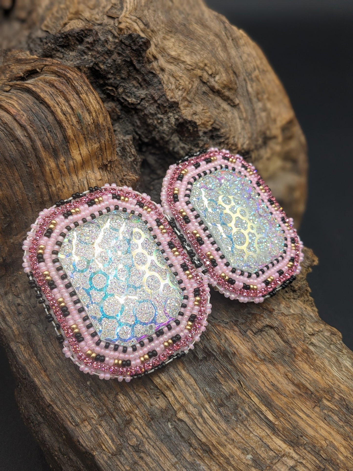 Strawberry Celebration - Hand Beaded Earrings