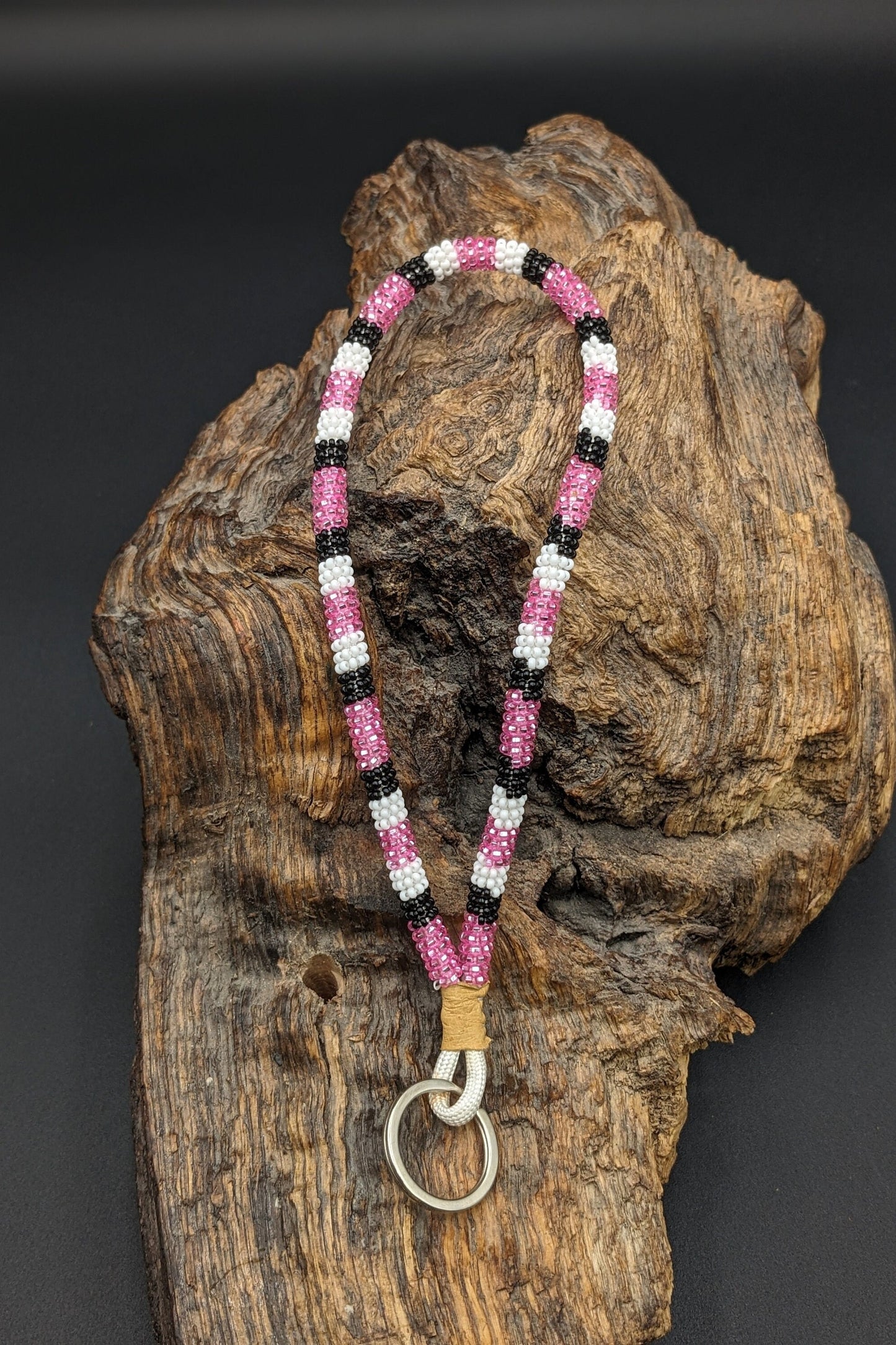 Keychain - Hand Beaded - Anishinaabe/Ojibway Made- Free Shipping