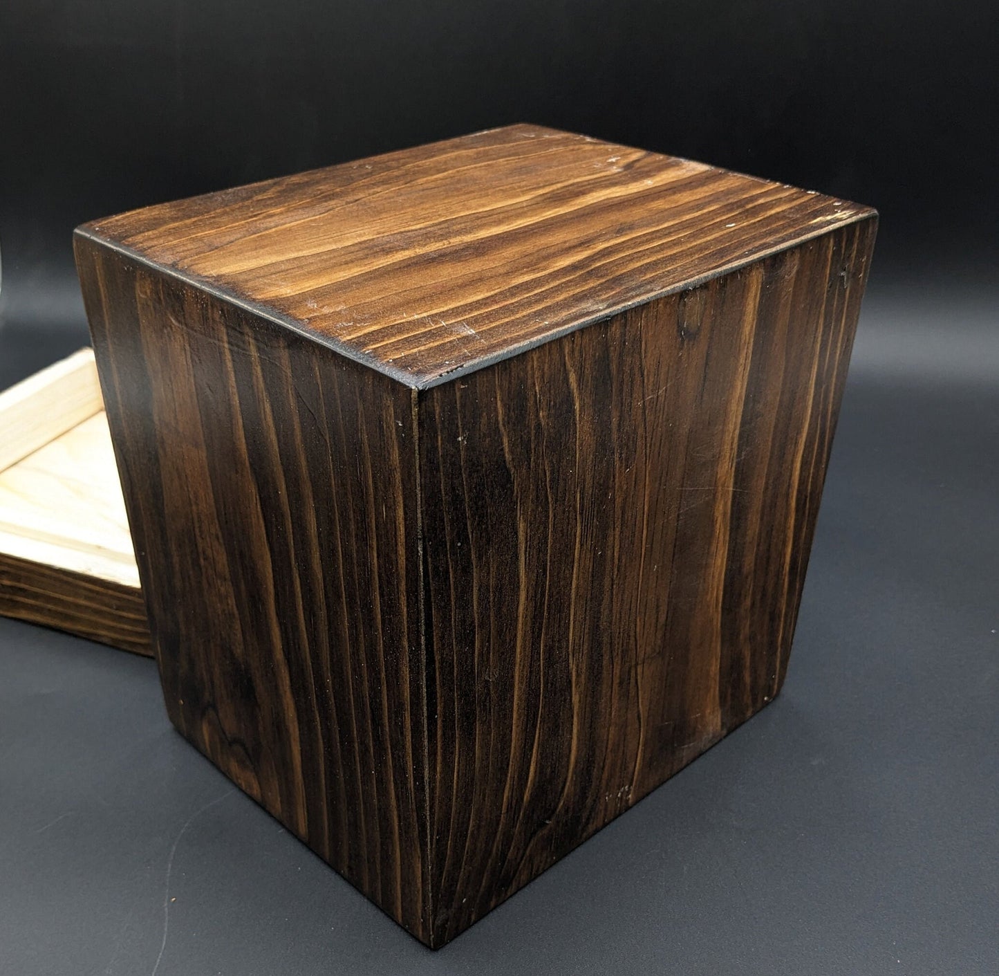 Handmade Wooden Urn: Classic Memorial Keepsake (8x8x5.5 inches)