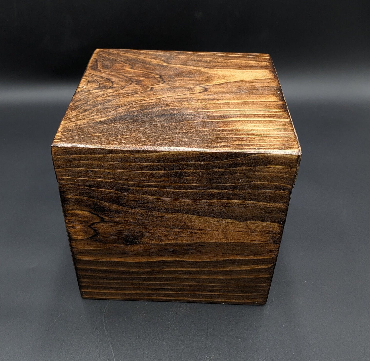Handmade Wooden Urn: Classic Memorial Keepsake (8x8x5.5 inches)