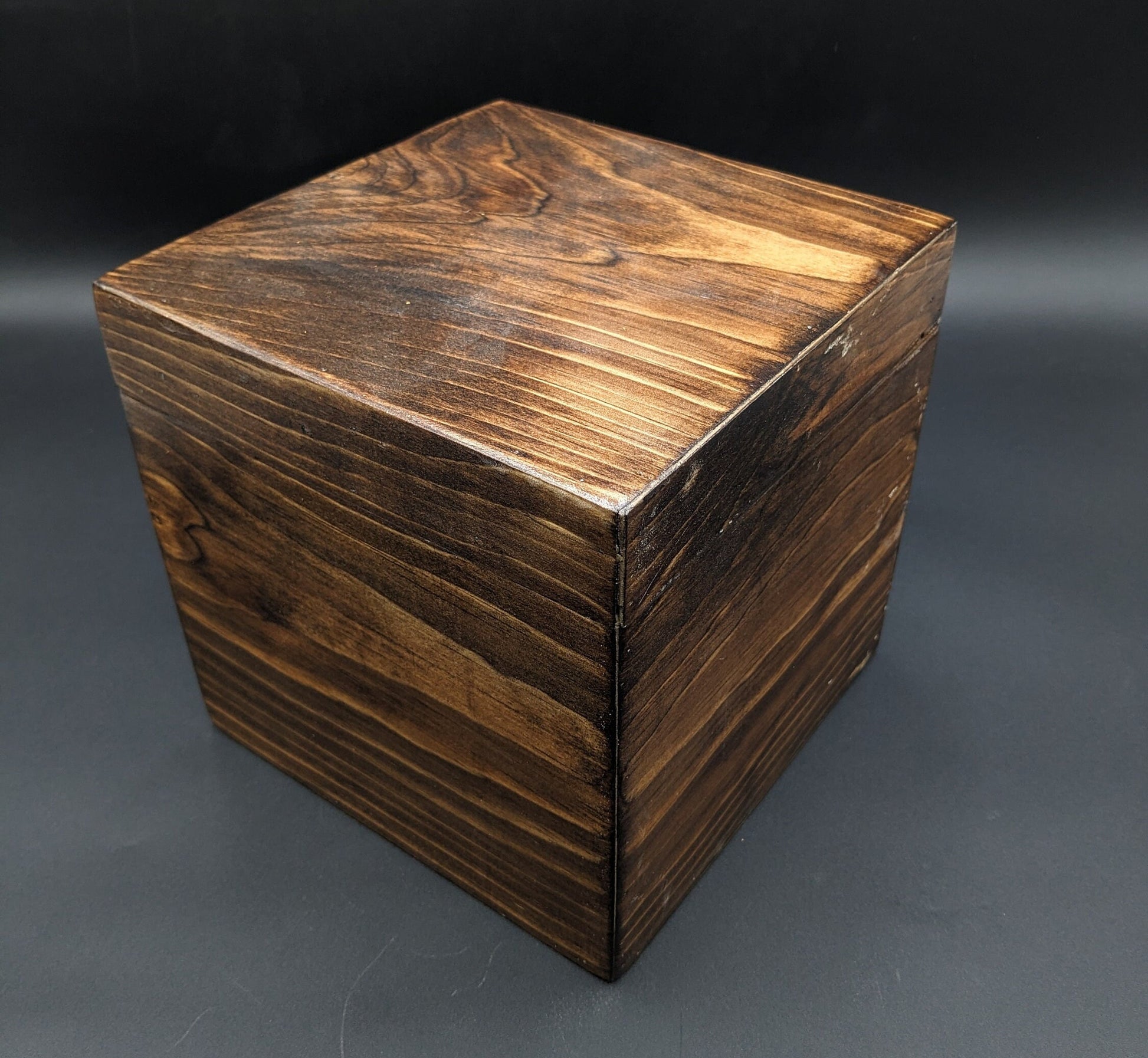 Handmade Wooden Urn: Classic Memorial Keepsake (8x8x5.5 inches)