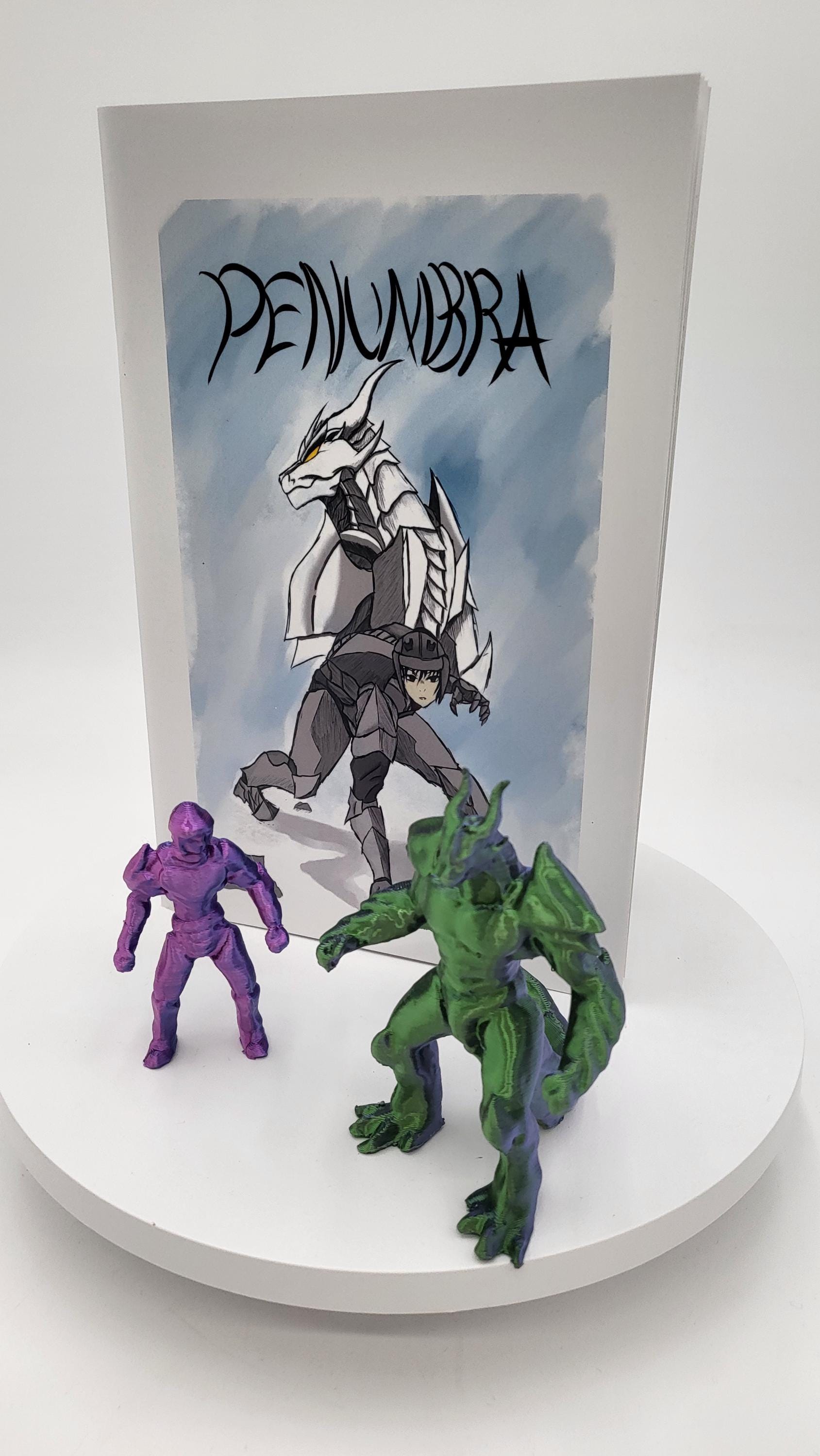 Original Graphic Novel and Action Figures set By Illustrator, Author and Sculptor, Dayton Adams: "Penumbra", A Manga Style Graphic Novel