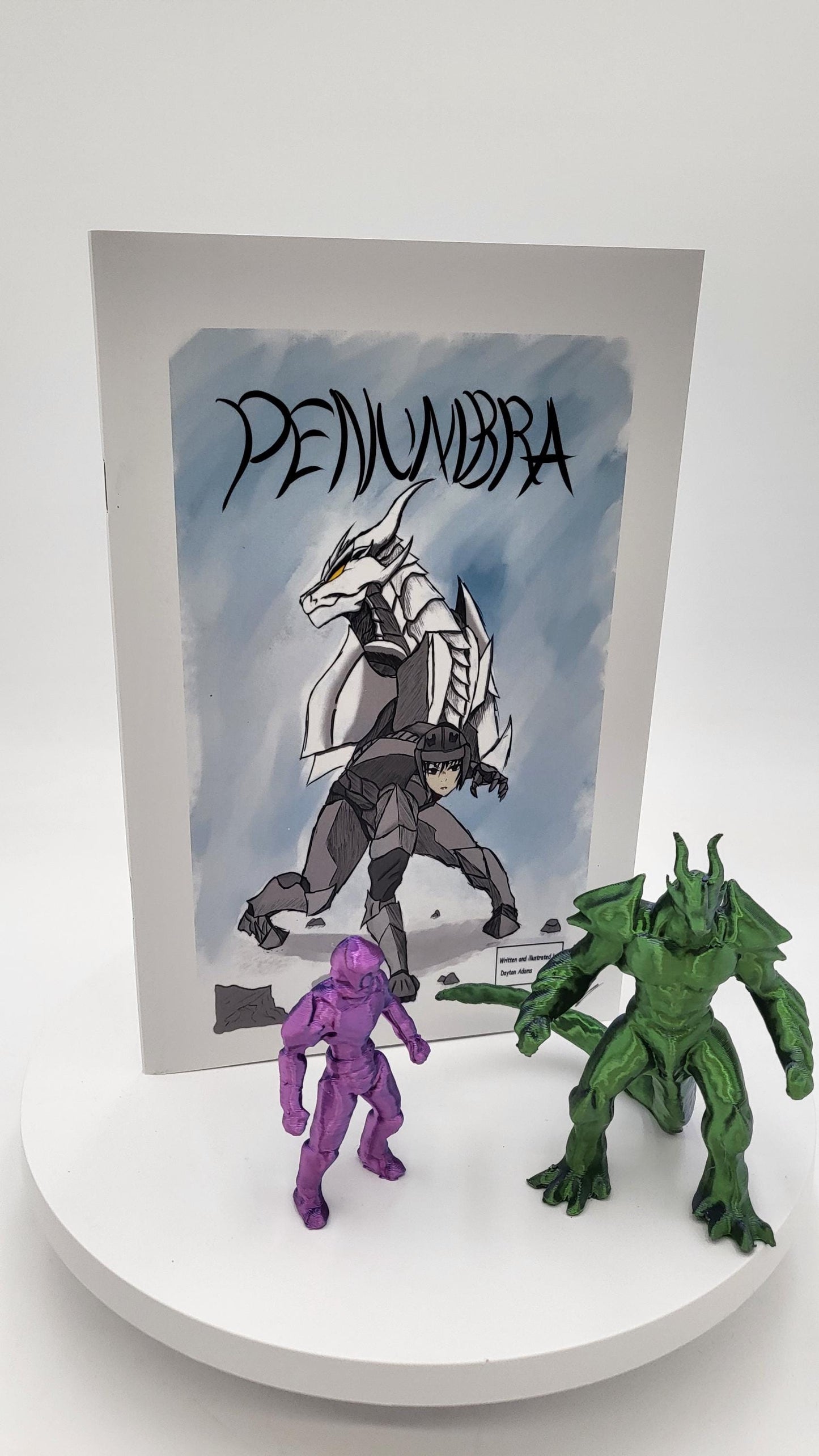 Original Graphic Novel and Action Figures set By Illustrator, Author and Sculptor, Dayton Adams: "Penumbra", A Manga Style Graphic Novel