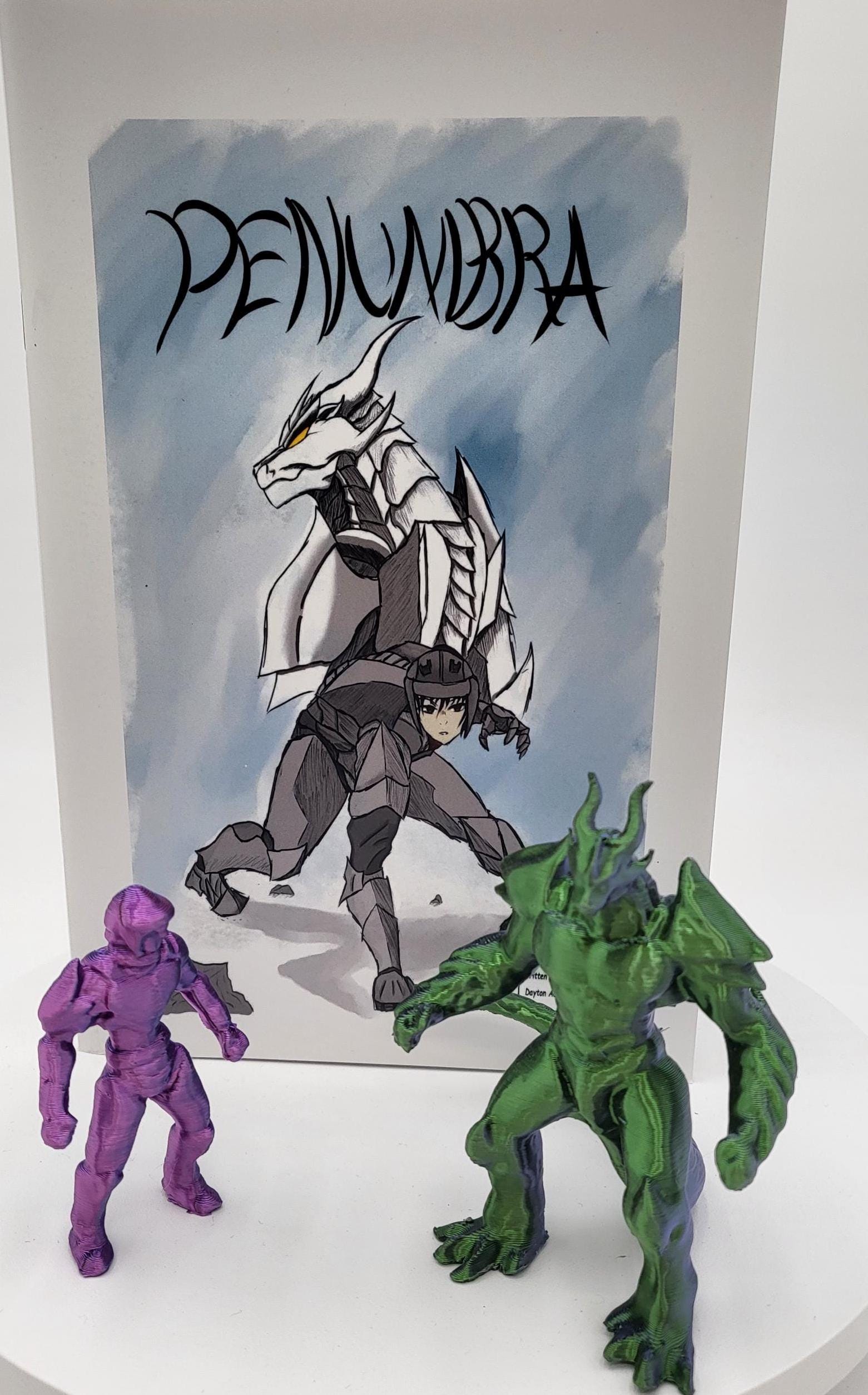 Original Graphic Novel and Action Figures set By Illustrator, Author and Sculptor, Dayton Adams: "Penumbra", A Manga Style Graphic Novel