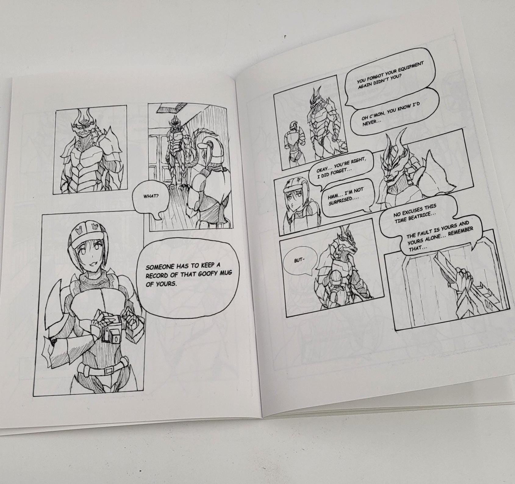 Original Graphic Novel and Action Figures set By Illustrator, Author and Sculptor, Dayton Adams: "Penumbra", A Manga Style Graphic Novel