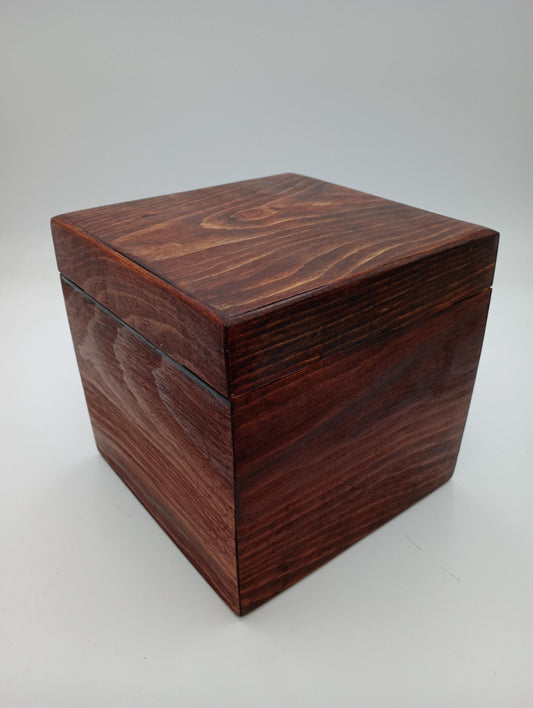 Handcrafted Wooden Urn: Tribal Artisan Design