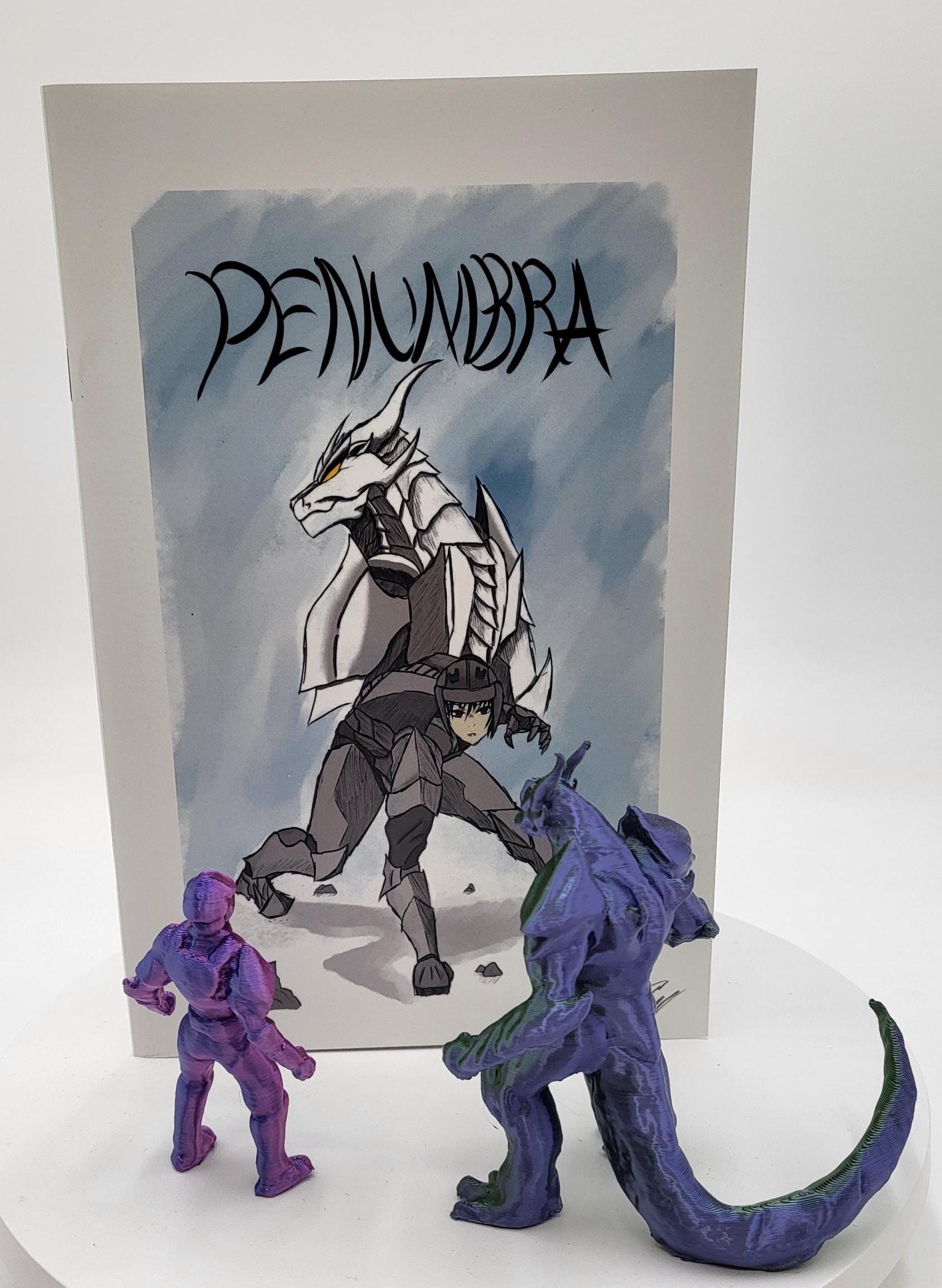 Original Graphic Novel and Action Figures set By Illustrator, Author and Sculptor, Dayton Adams: "Penumbra", A Manga Style Graphic Novel