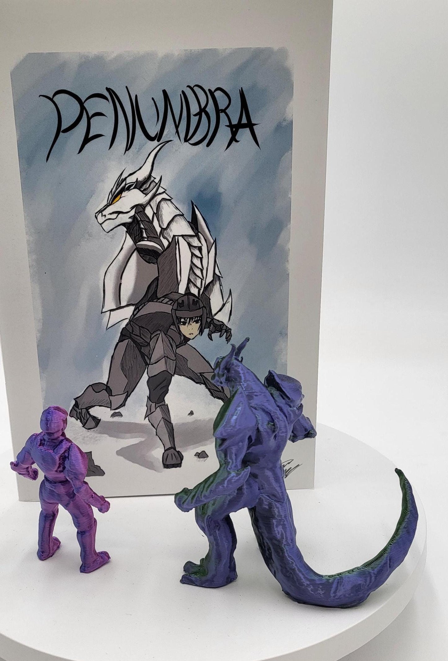 Original Graphic Novel and Action Figures set By Illustrator, Author and Sculptor, Dayton Adams: "Penumbra", A Manga Style Graphic Novel