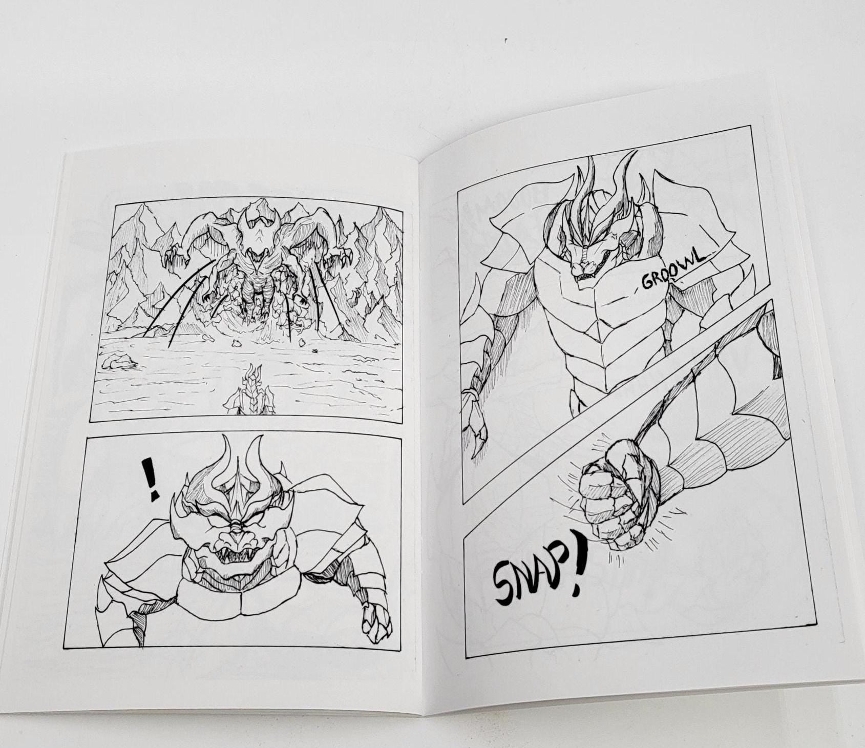 Original Graphic Novel and Action Figures set By Illustrator, Author and Sculptor, Dayton Adams: "Penumbra", A Manga Style Graphic Novel