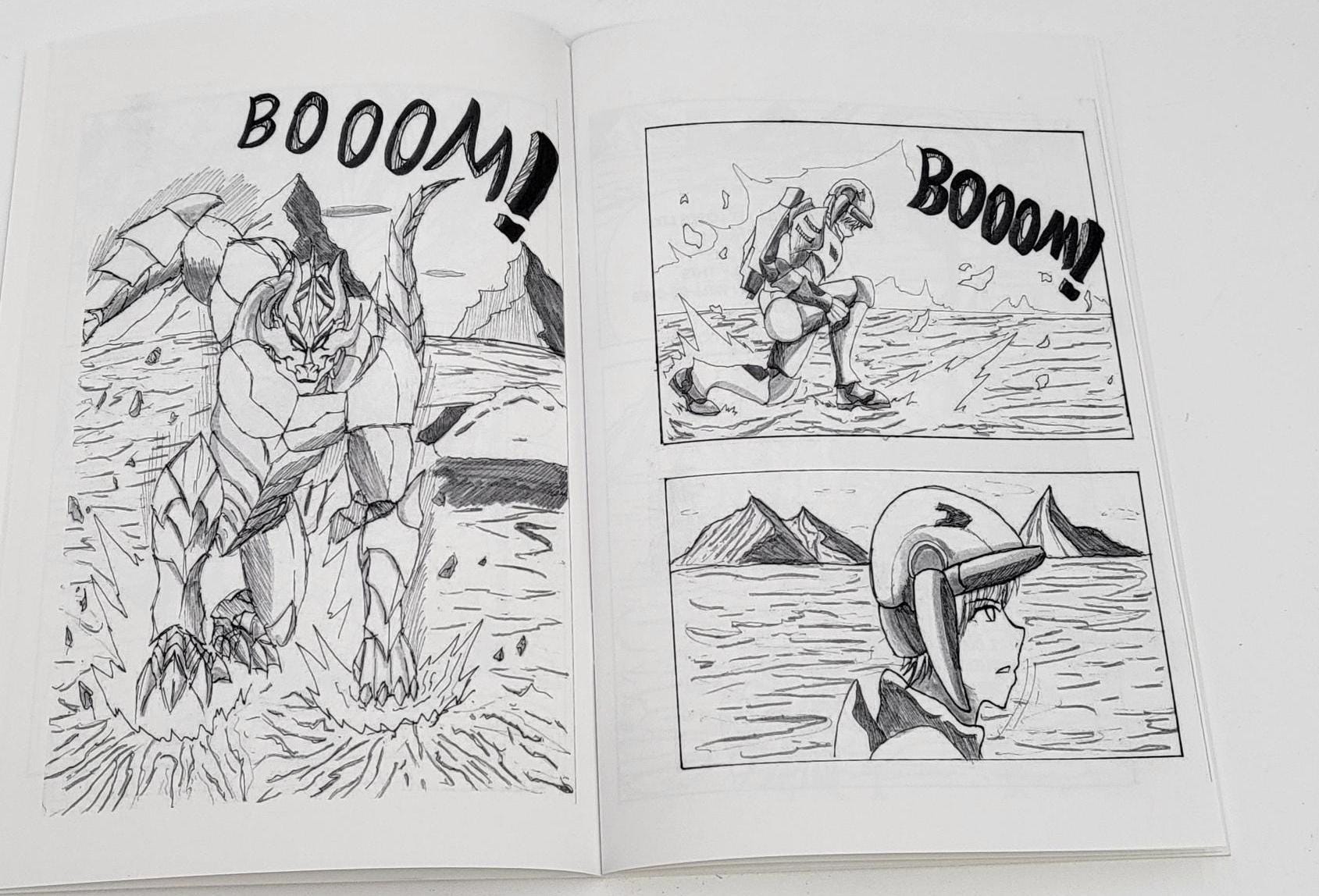 Original Graphic Novel and Action Figures set By Illustrator, Author and Sculptor, Dayton Adams: "Penumbra", A Manga Style Graphic Novel