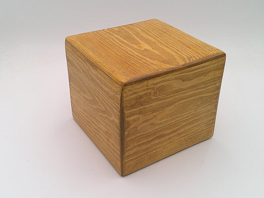 Handcrafted Wooden Urn: Tribal Artisan Design