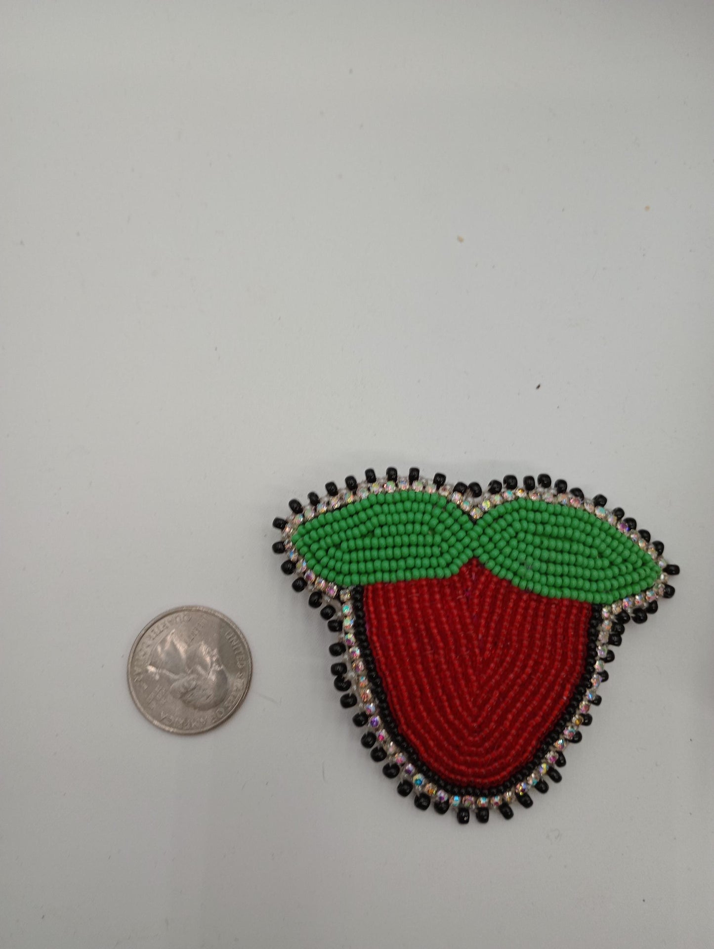 Beaded Strawberry Earrings: Handmade Ojibwe-Inspired Statement Jewelry