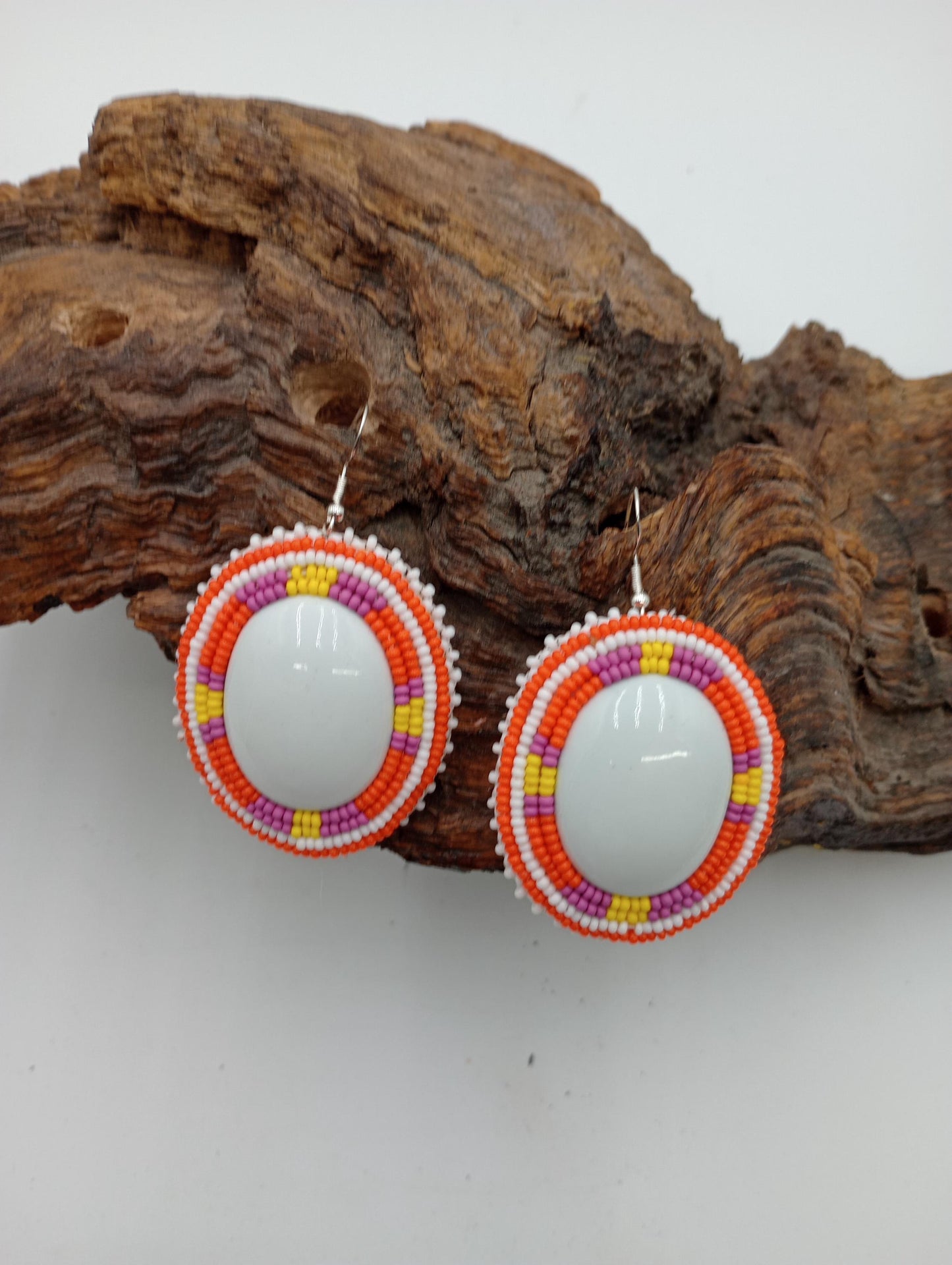 Hand Beaded Earrings: Anishinaabe/Ojibwe Beadwork, Hypoallergenic Hooks