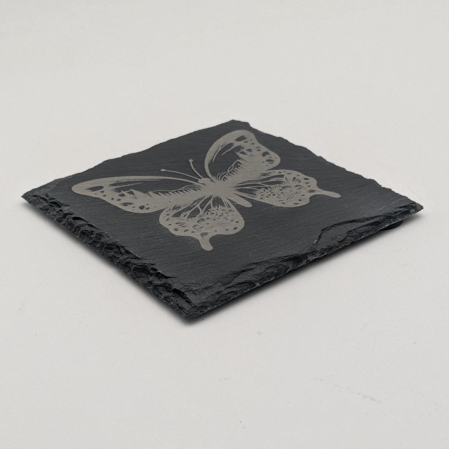 Etched Slate Coasters: Animal & Nature Scenes, Set of 4